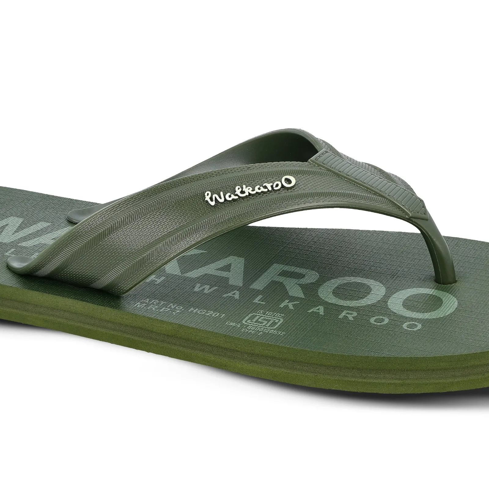 Easy Beach Wear Easy Travel Men's Hawai Slippers - HG201 Olive