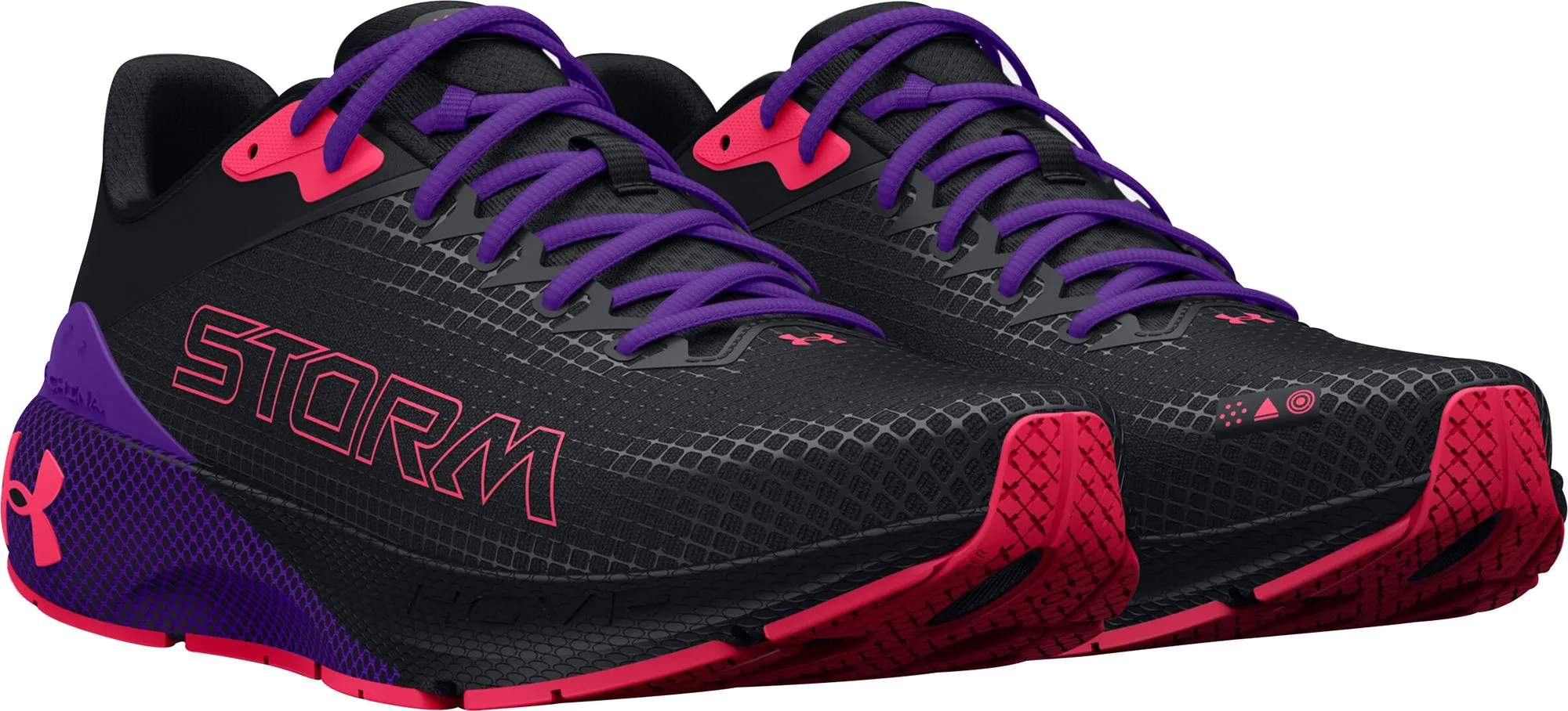 Under Armour Machina Storm Mens Running Shoes - Black Flexible Fit Frequent Travelers White Clean