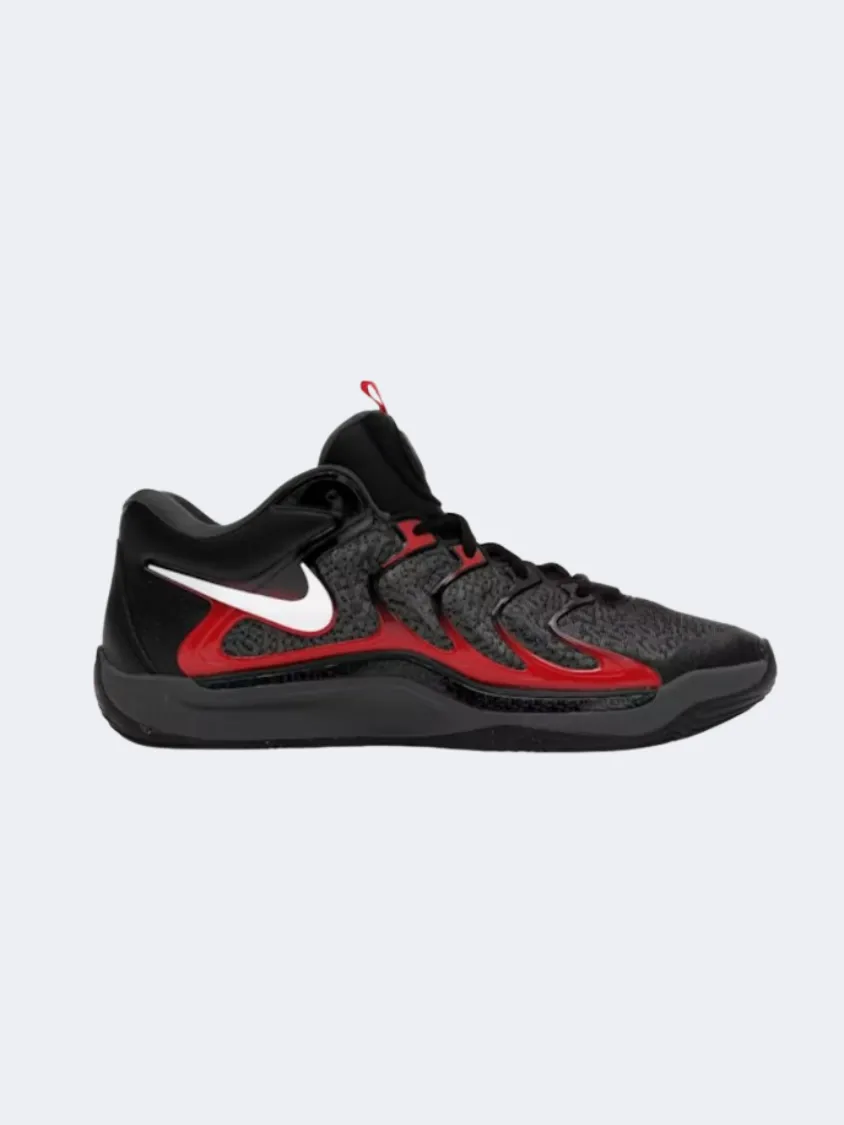 Nike Kein Durant 17 Men Basketball Shoes Black/Grey/Red Vertical Jump Support Reinforced Eyelets