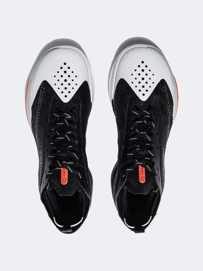 Erke Men Basketball Shoes Black/White Advanced Shock Diffusion