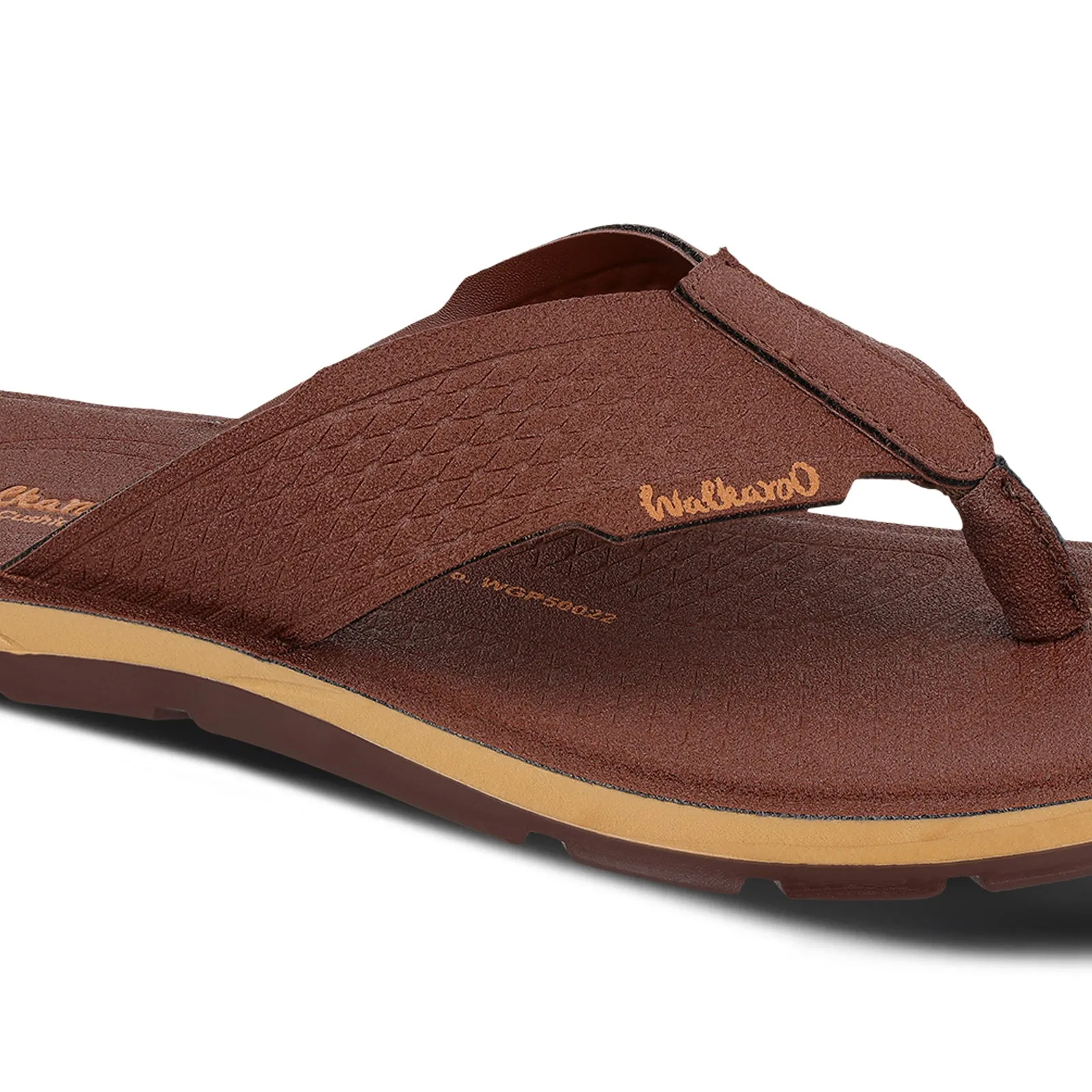 Men's Daily Wear V-Strap Sandals - WGP50022 Brown Stylish Slip
