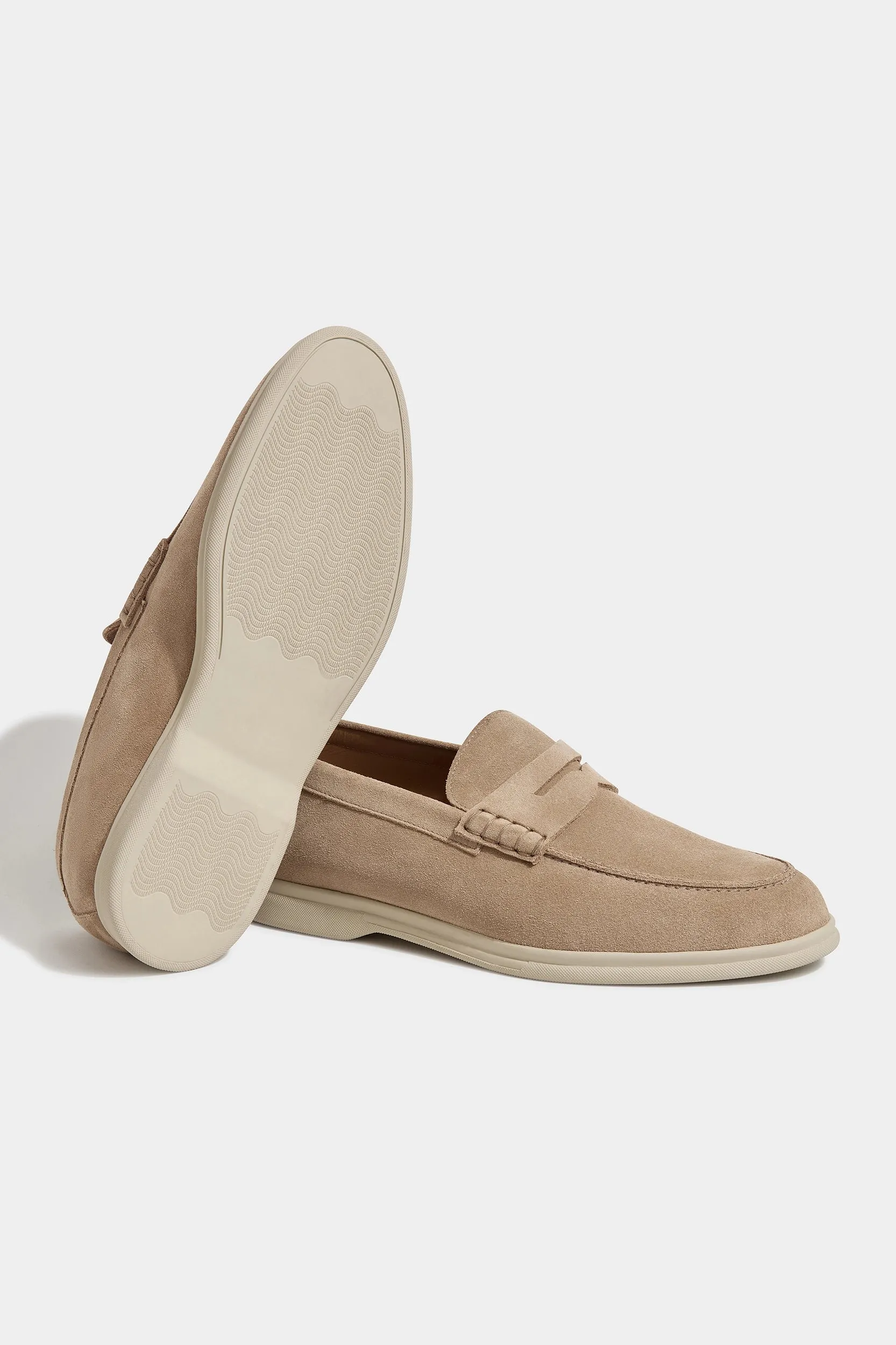 Beige penny loafers - Made in Italy Classic Office Footwear Executive Style