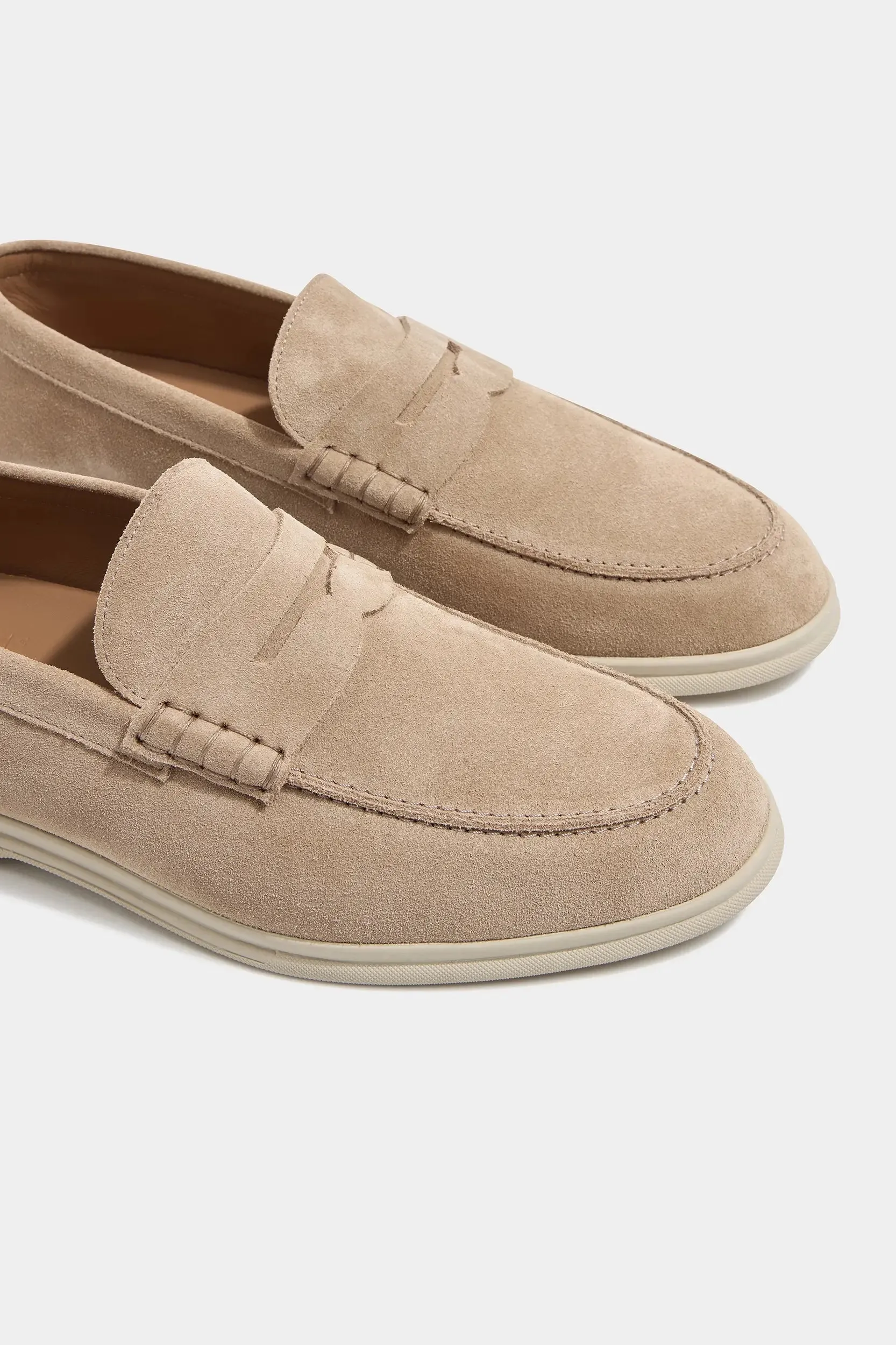 Beige penny loafers - Made in Italy Premium Comfort