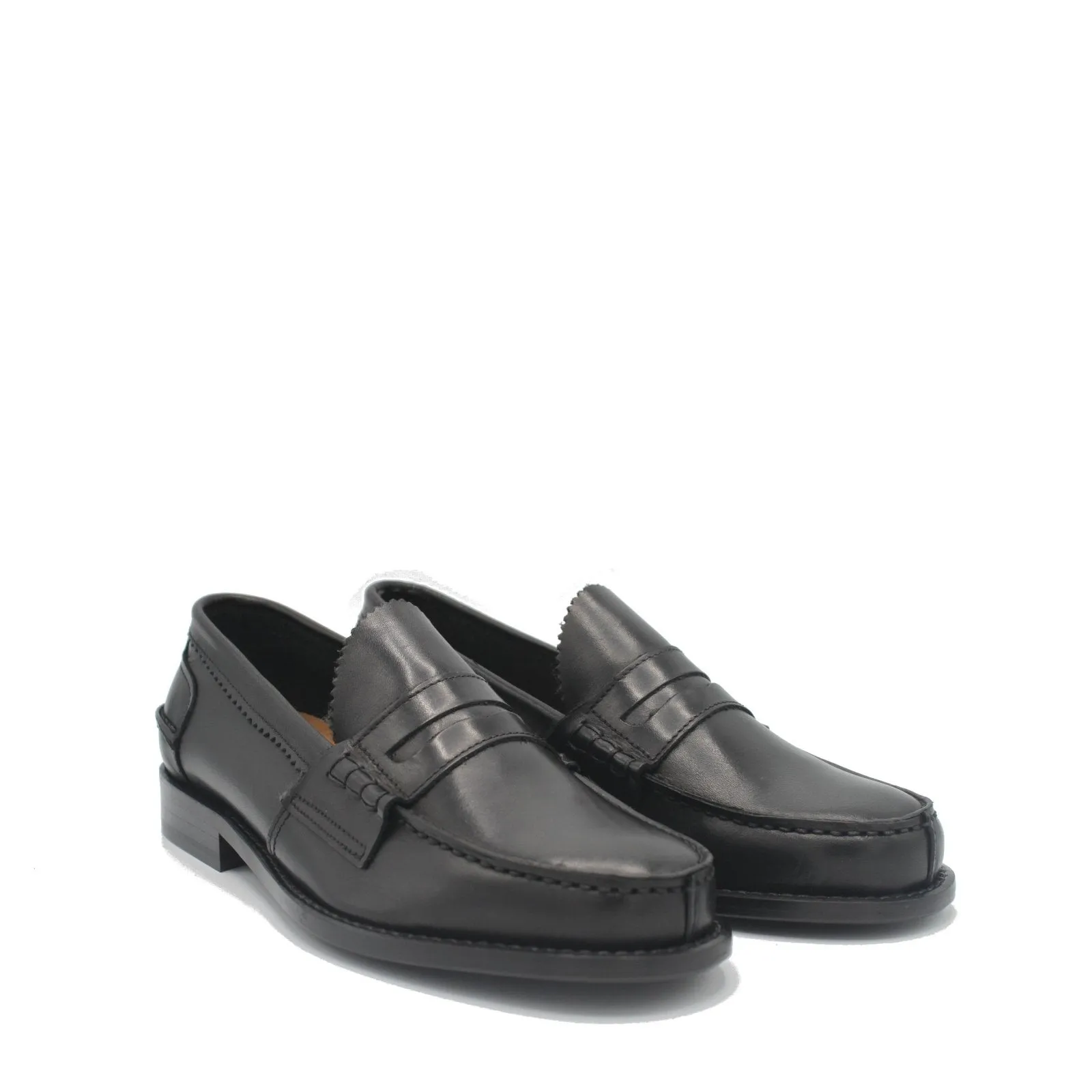 Grip Walk Effortless Leather Slip-ons WOMAN PENNY LOAFER BLACK LEATHER
