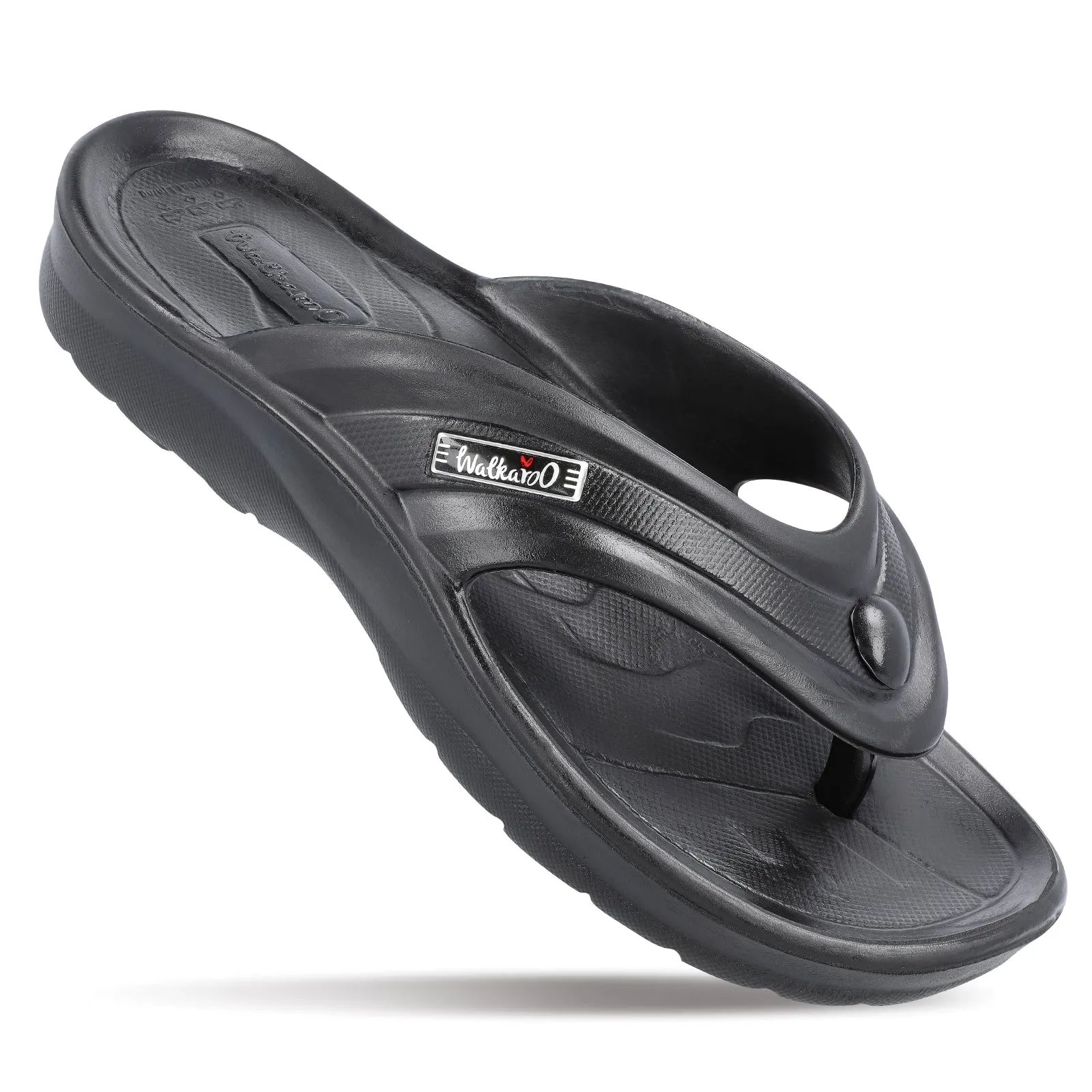 Coastal Relax Look Instant Slip Men's Daily Wear Flip Flops - BX9009 Black
