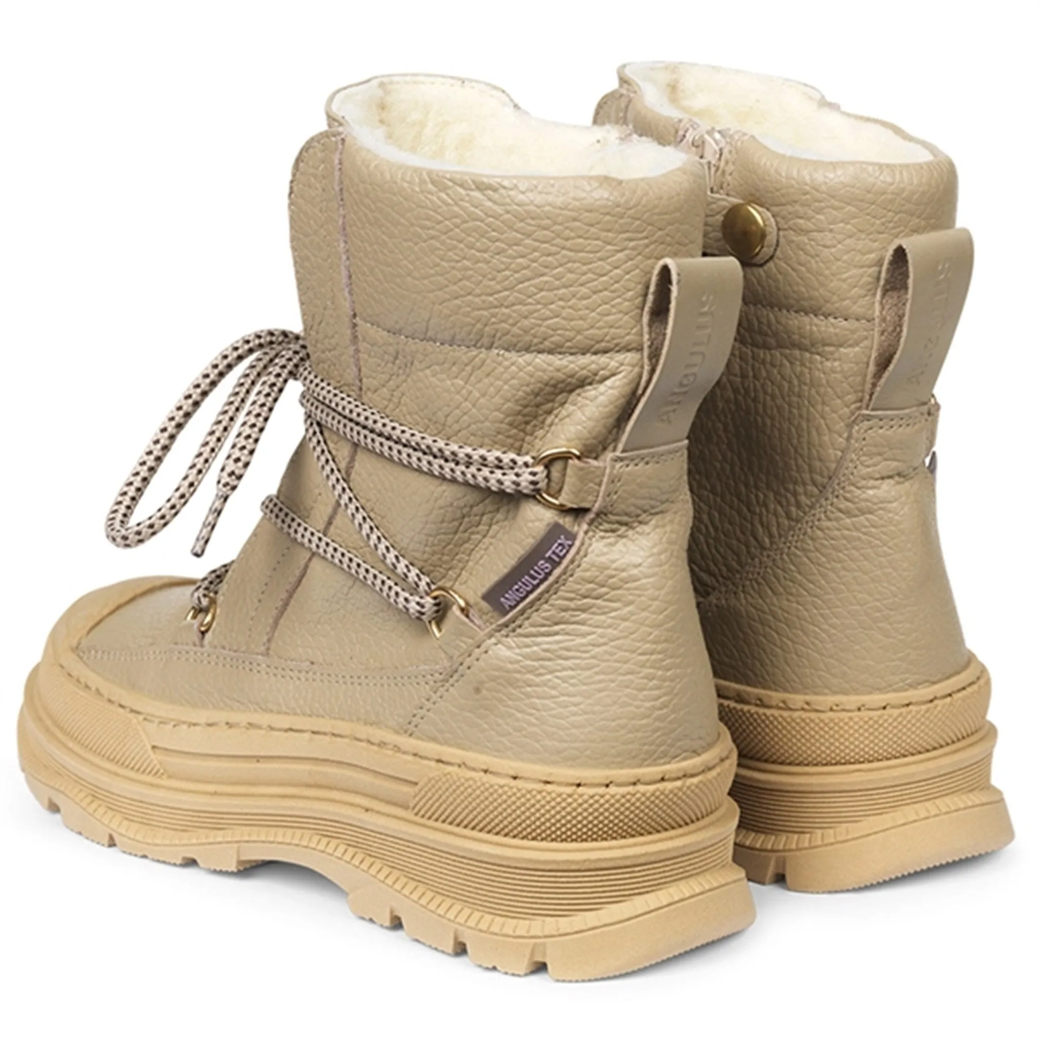 Angulus Tex-Boots With Ties and Zipper Sand Adventure Footwear