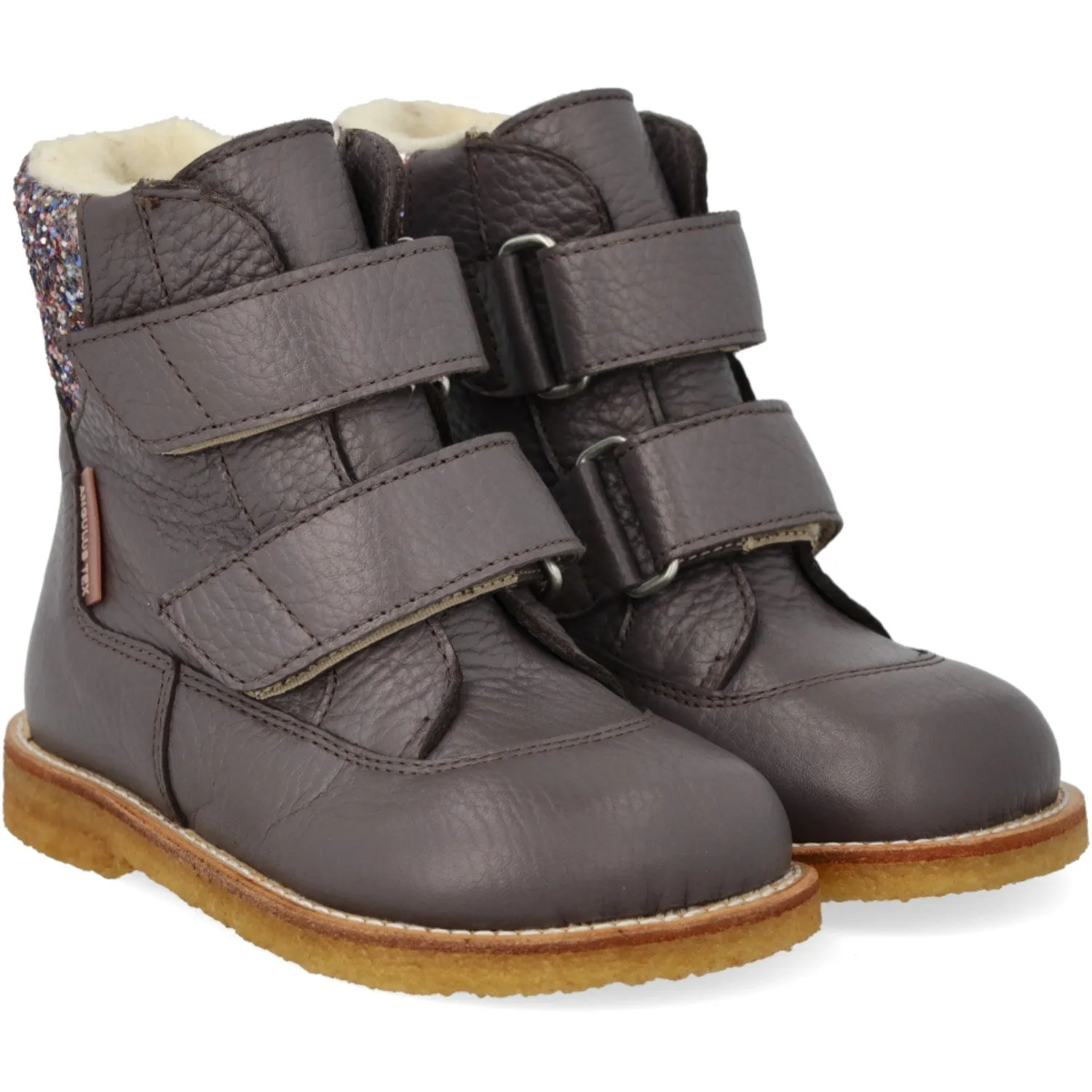 Angulus Lavender/Pastel Multi Glitter TEX Boot with Glitter and Velcro Cold Terrain Foot Coverage