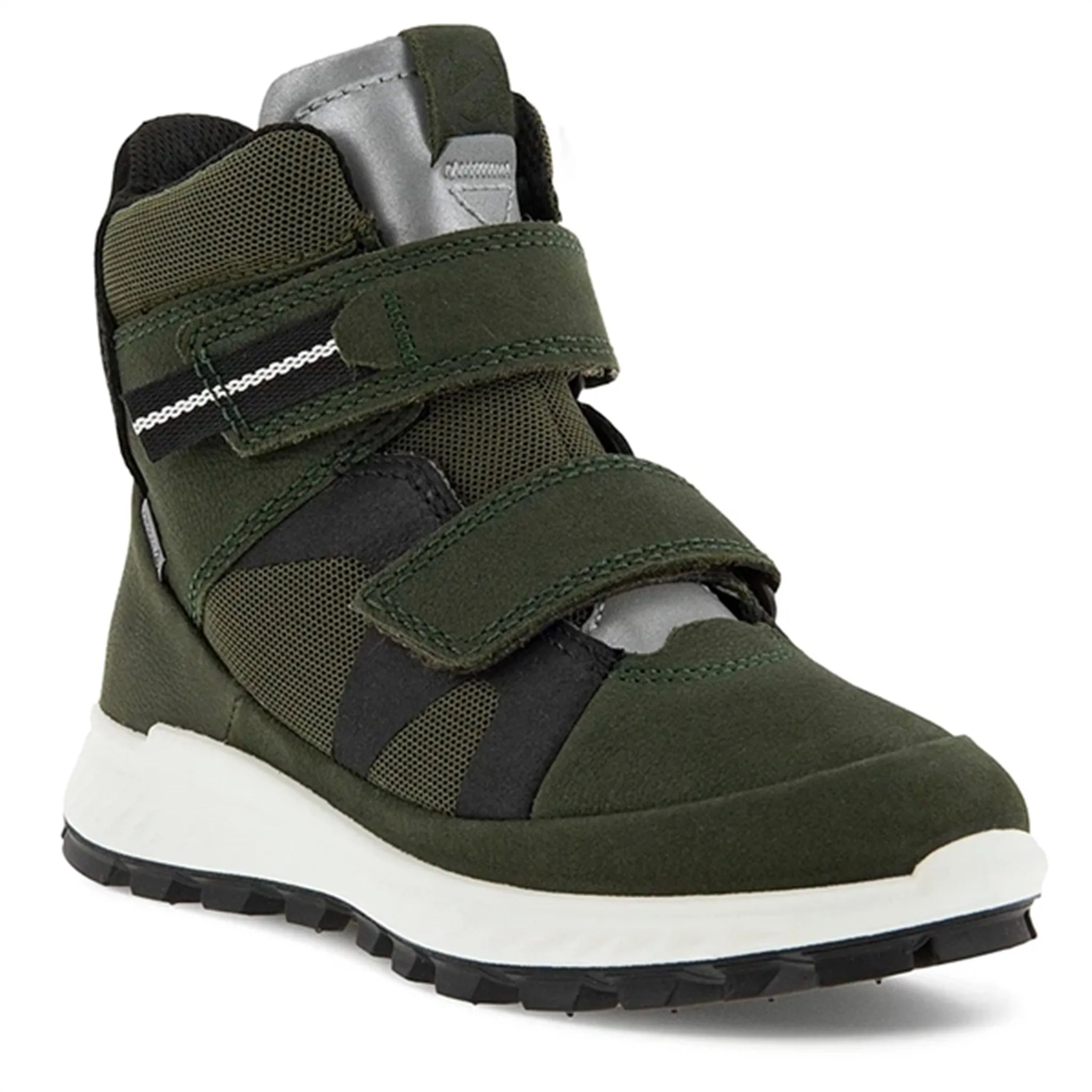 Ecco Exostrike Kids Mid-Cut Bo Deep Boot Forrest/Grape Leaf/Black Snow Winter Walking Cold Weather Footwear