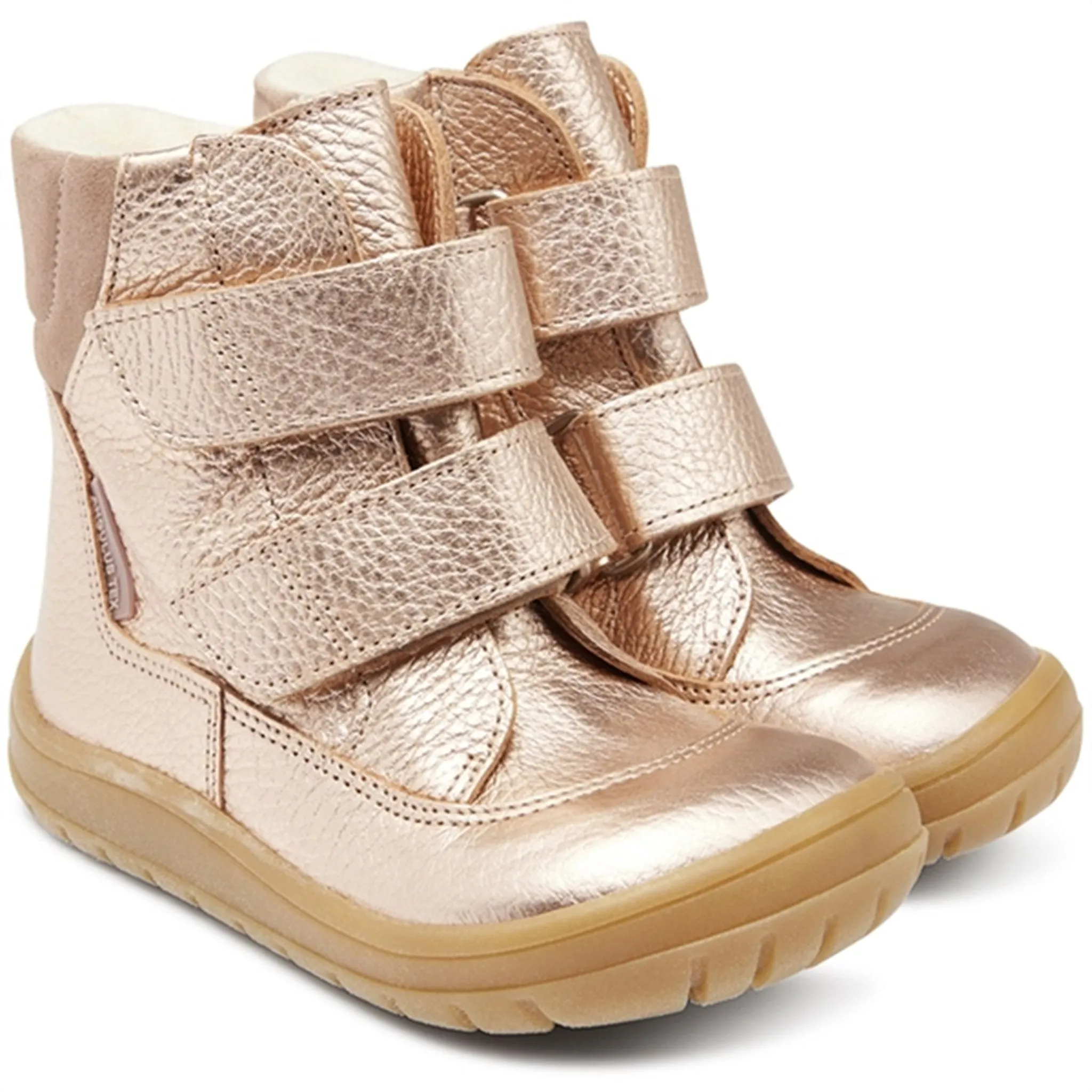 Angulus Tex-Boots With Velcro Ligth Copper/Pale Mauve Quick Drying Snow Trail Shoes