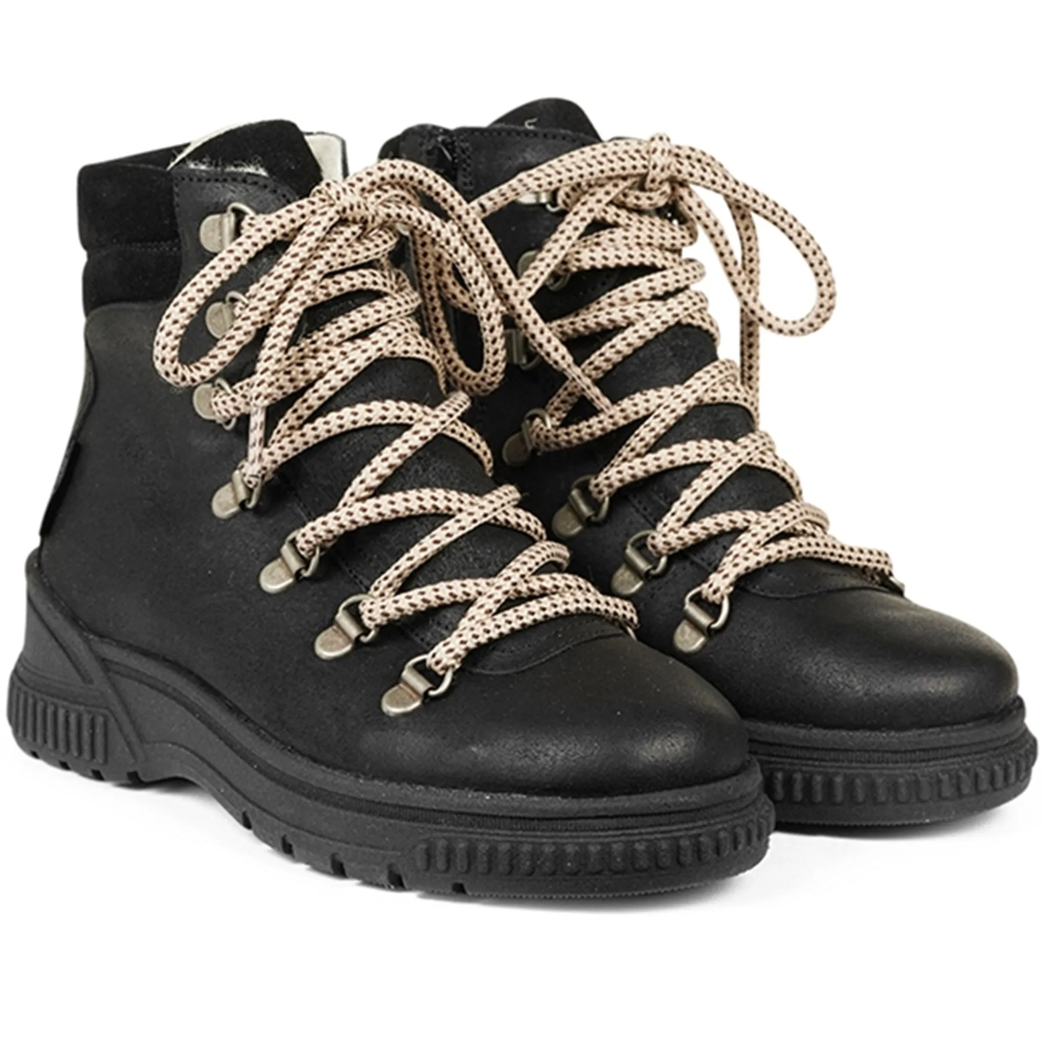 Ice Trek Footwear Angulus Tex Lace Boots With Zipper Black