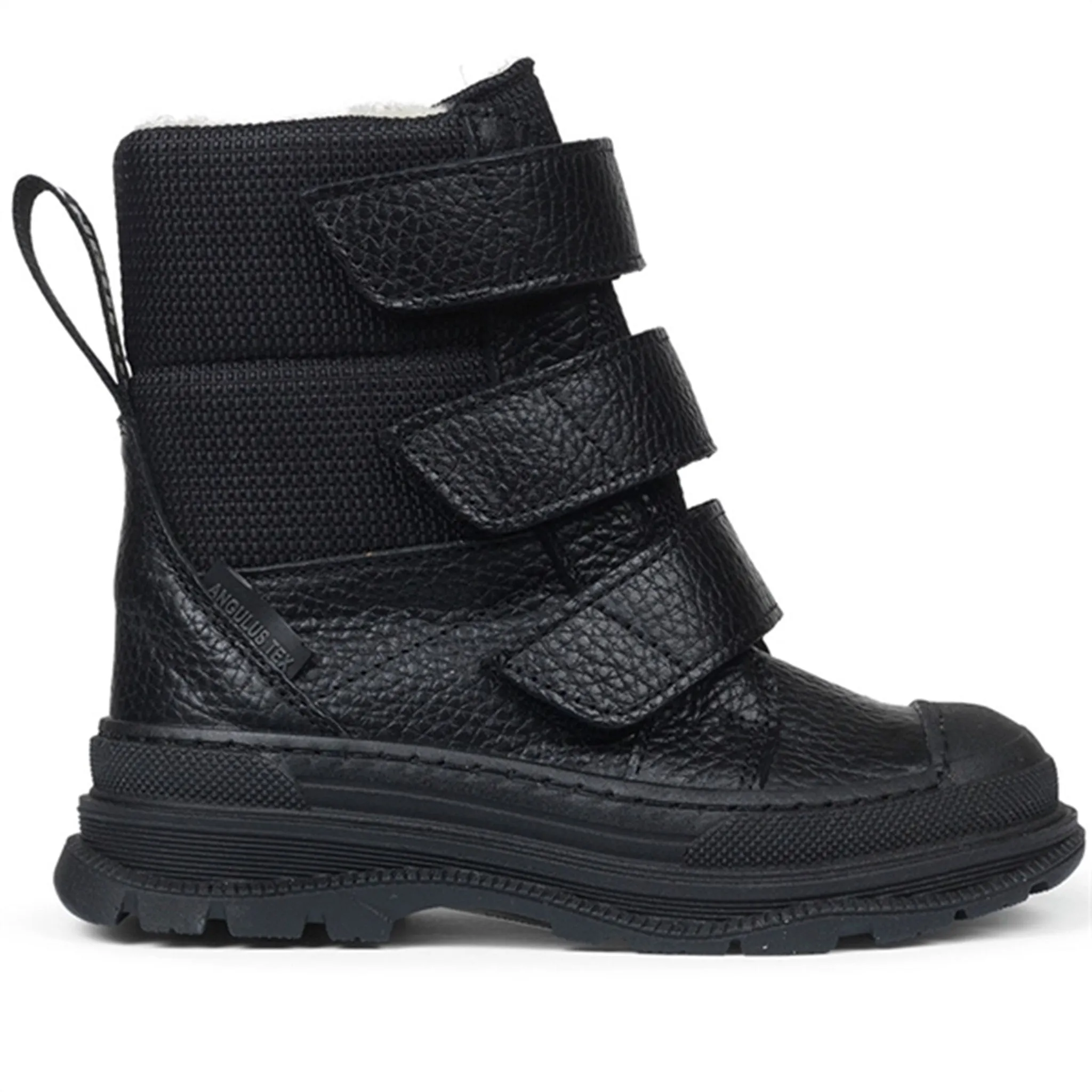 Angulus Tex-Boots w Velcro And Wool Lining Black Snow protection