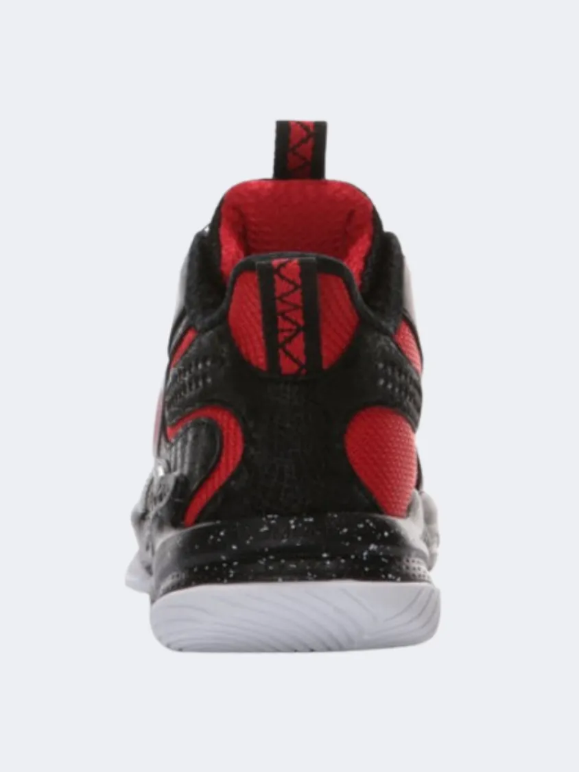 Erke Gs Boys Basketball Shoes Black/Red Hexagonal Grip Texture