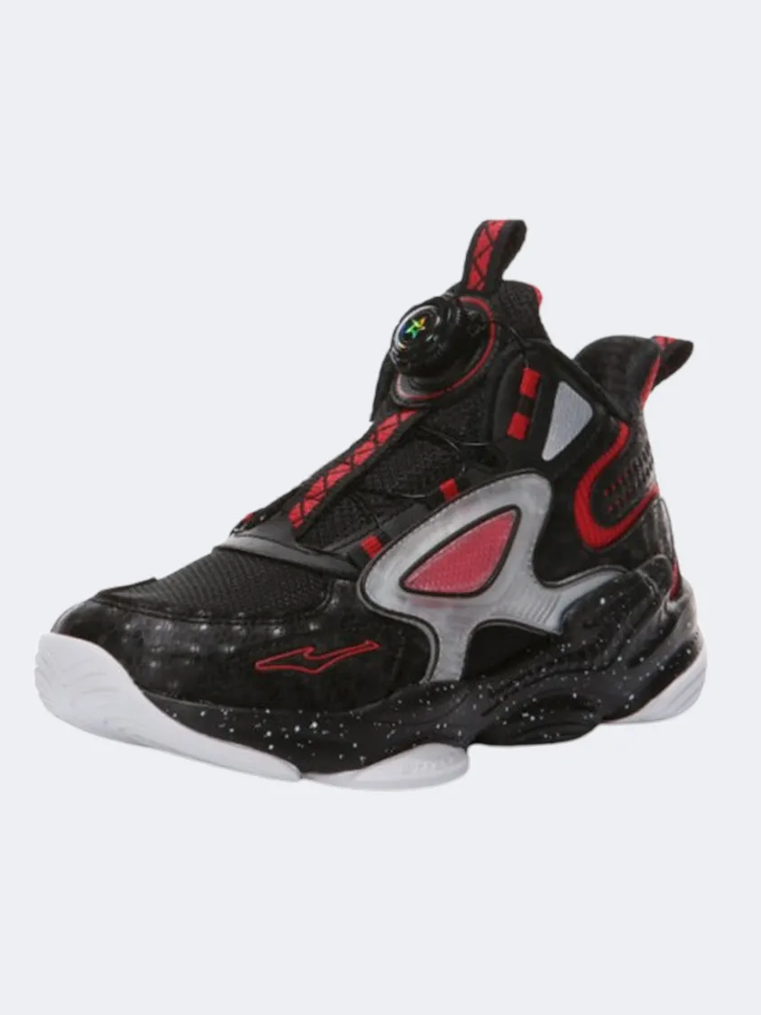 Erke Gs Boys Basketball Shoes Black/Red Elite Performance Fit