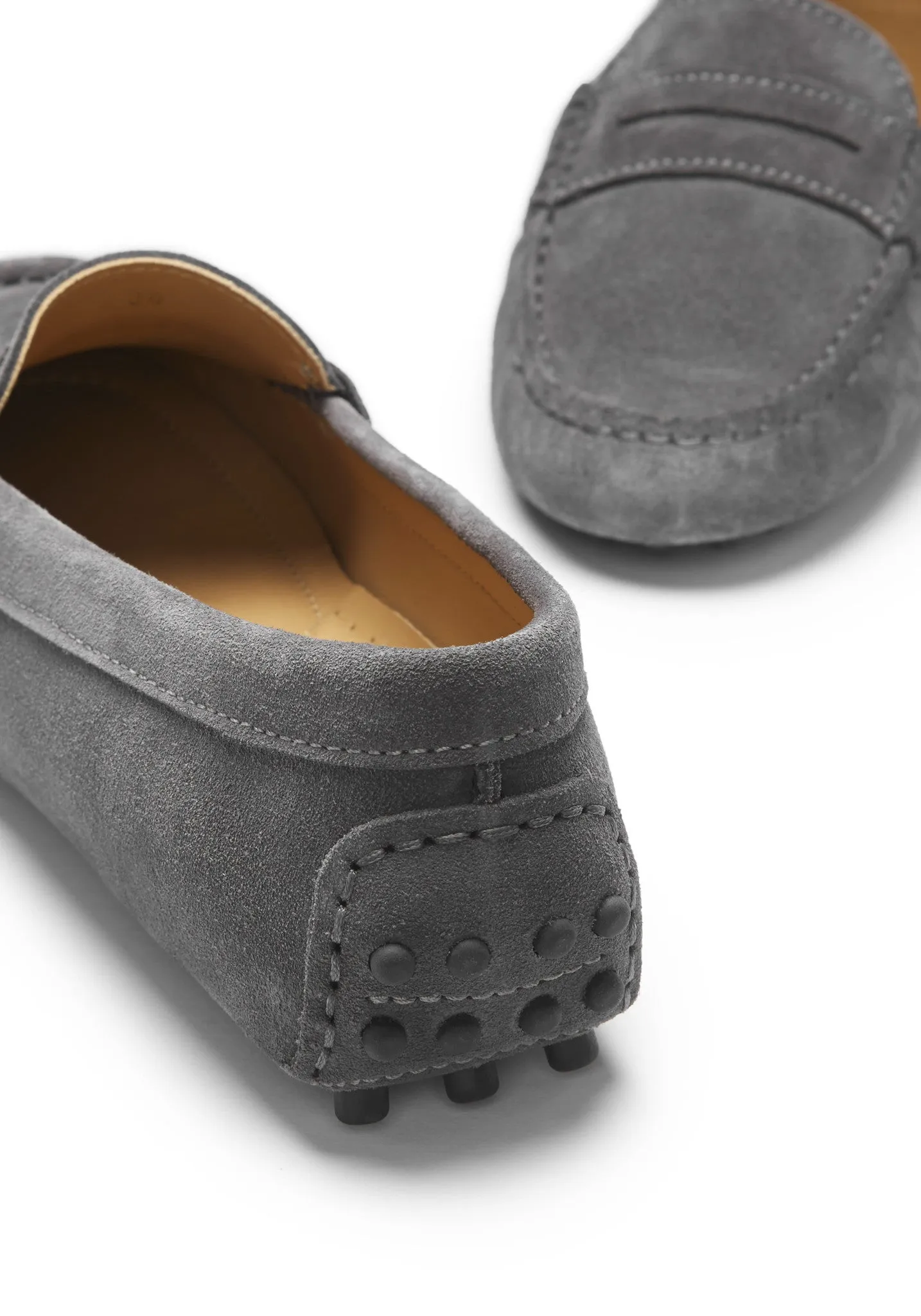 Low Effort Women's Penny Driving Loafers, slate grey suede