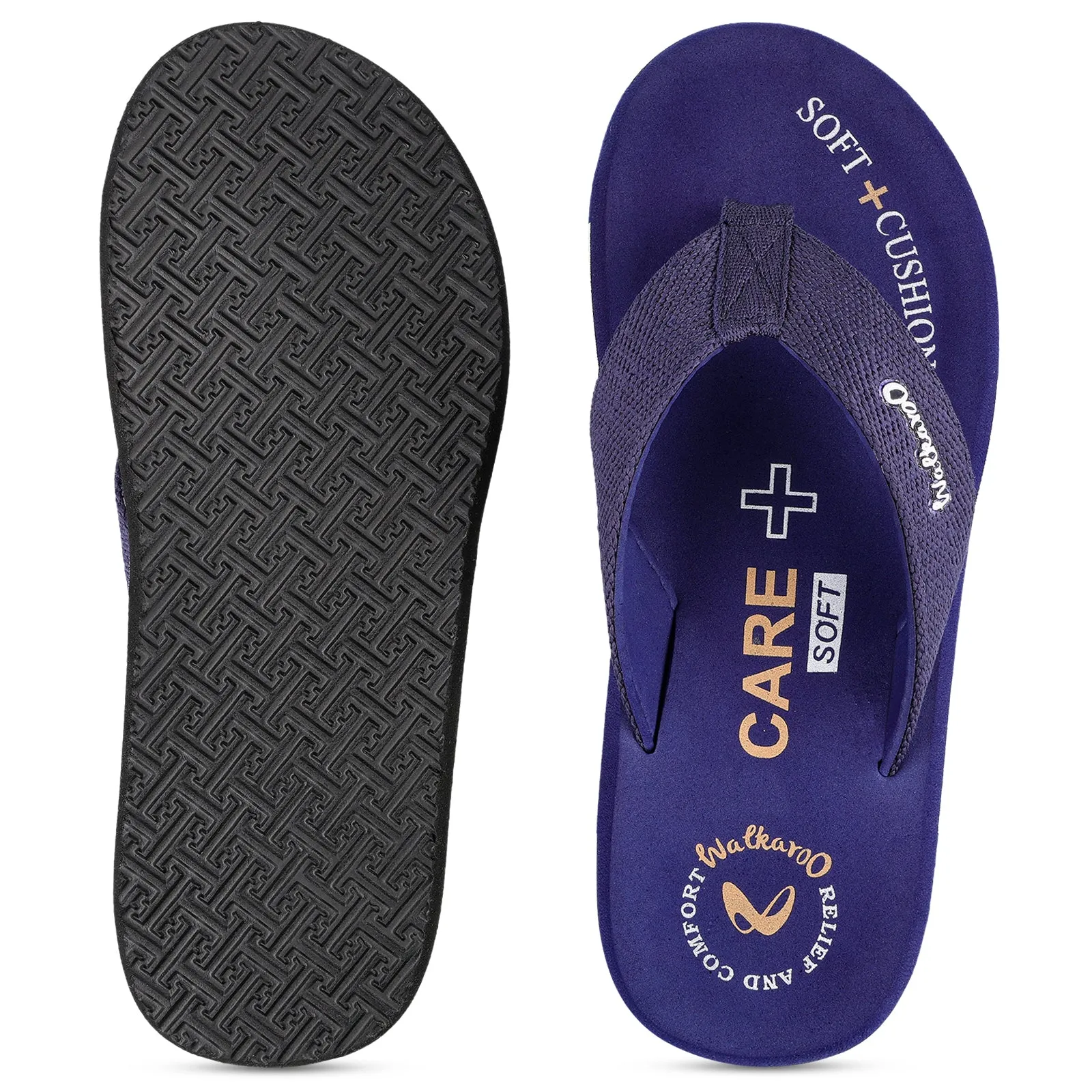 Men's Care Plus Flip-Flop  - WH3816 Navy Blue Easy Travel Gear