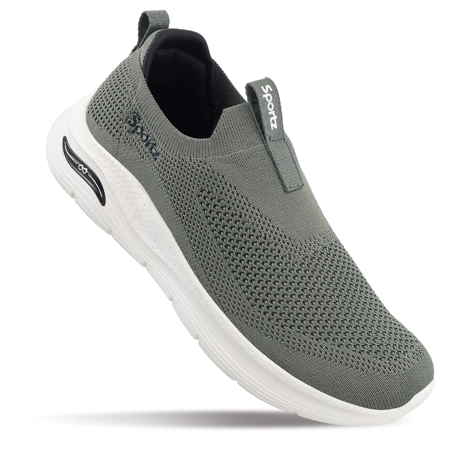 Men's Slip-on Walking Shoe - WS9571 Olive Relaxed Fit Laid Back Look