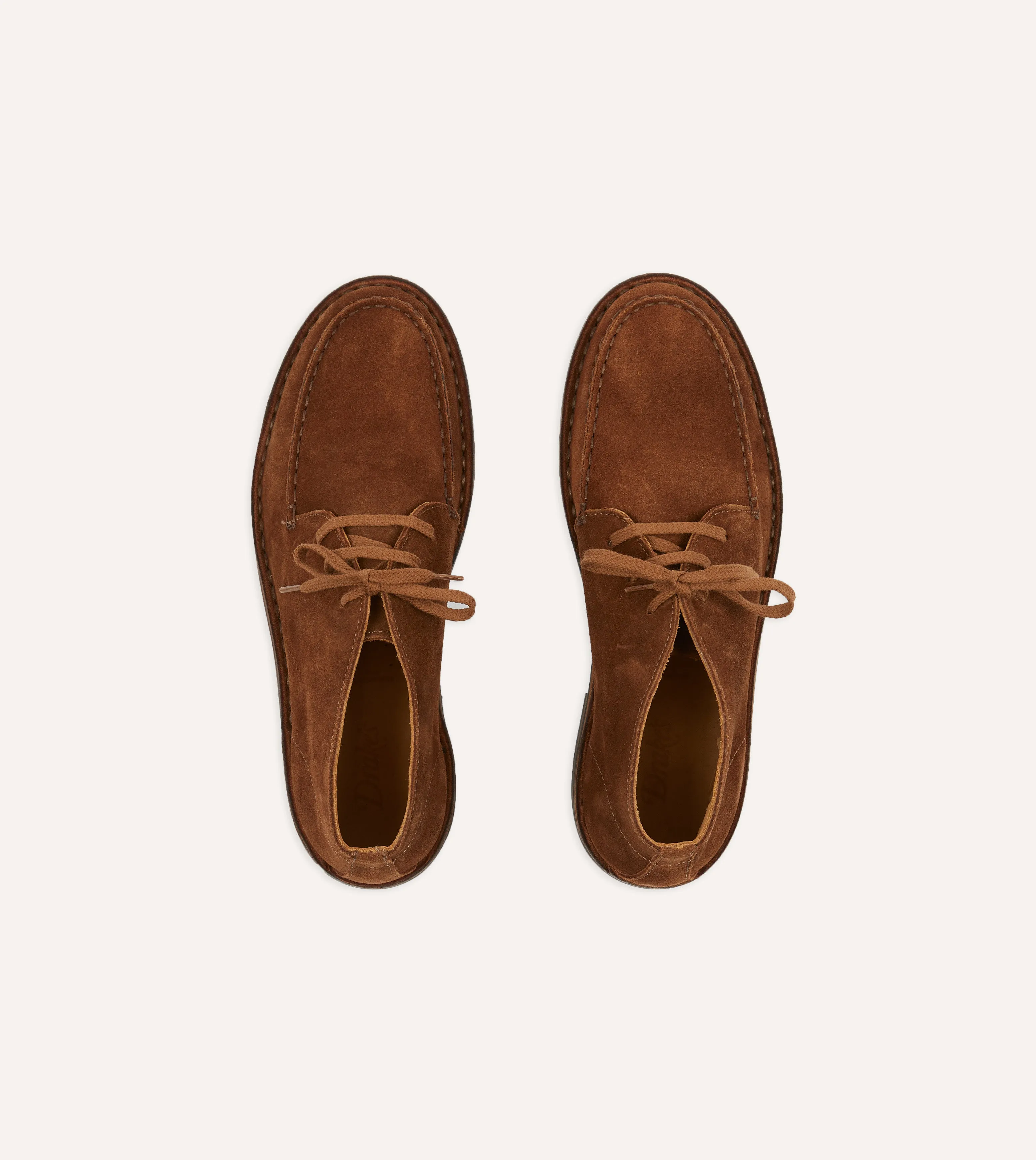 Crosby Moc-Toe Chukka Boot Light Brown Roughout Suede with Rubber Sole Leather Touch All Terrain Urban Walkers