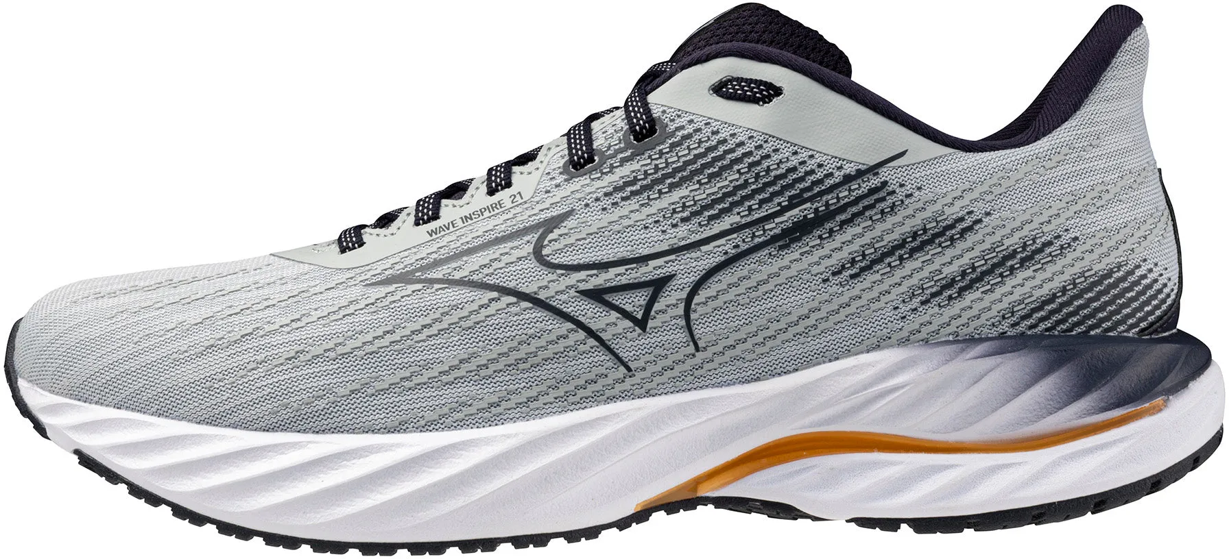 Feather Light Long Distance Mizuno Wave Inspire 21 Mens Running Shoes - Grey