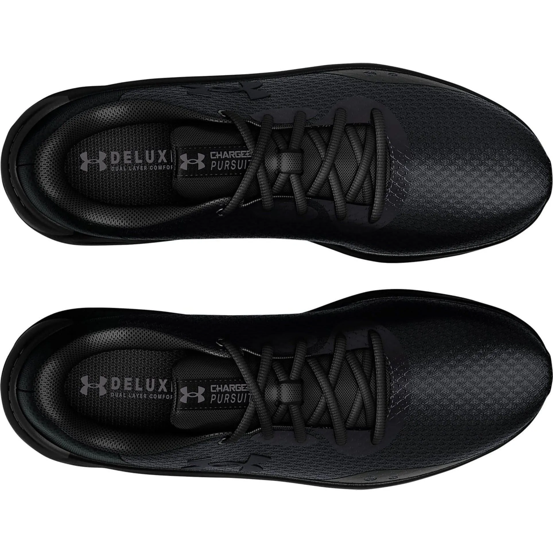 Under Armour Charged Pursuit 3 Mens Running Shoes - Black Secure fit Matte Edge