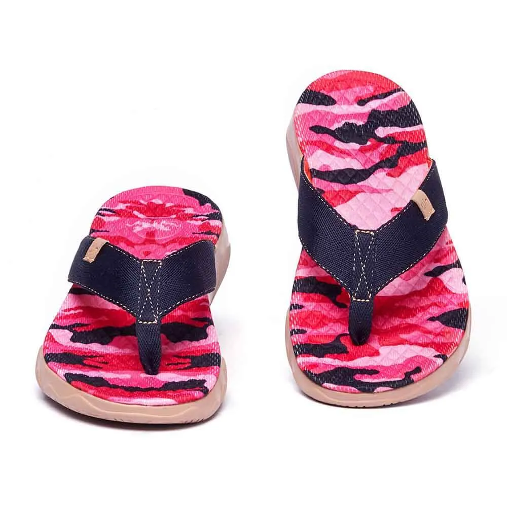 Pink Cherry Women Majorca Flip Flops Quick Dry Style Simple Slip