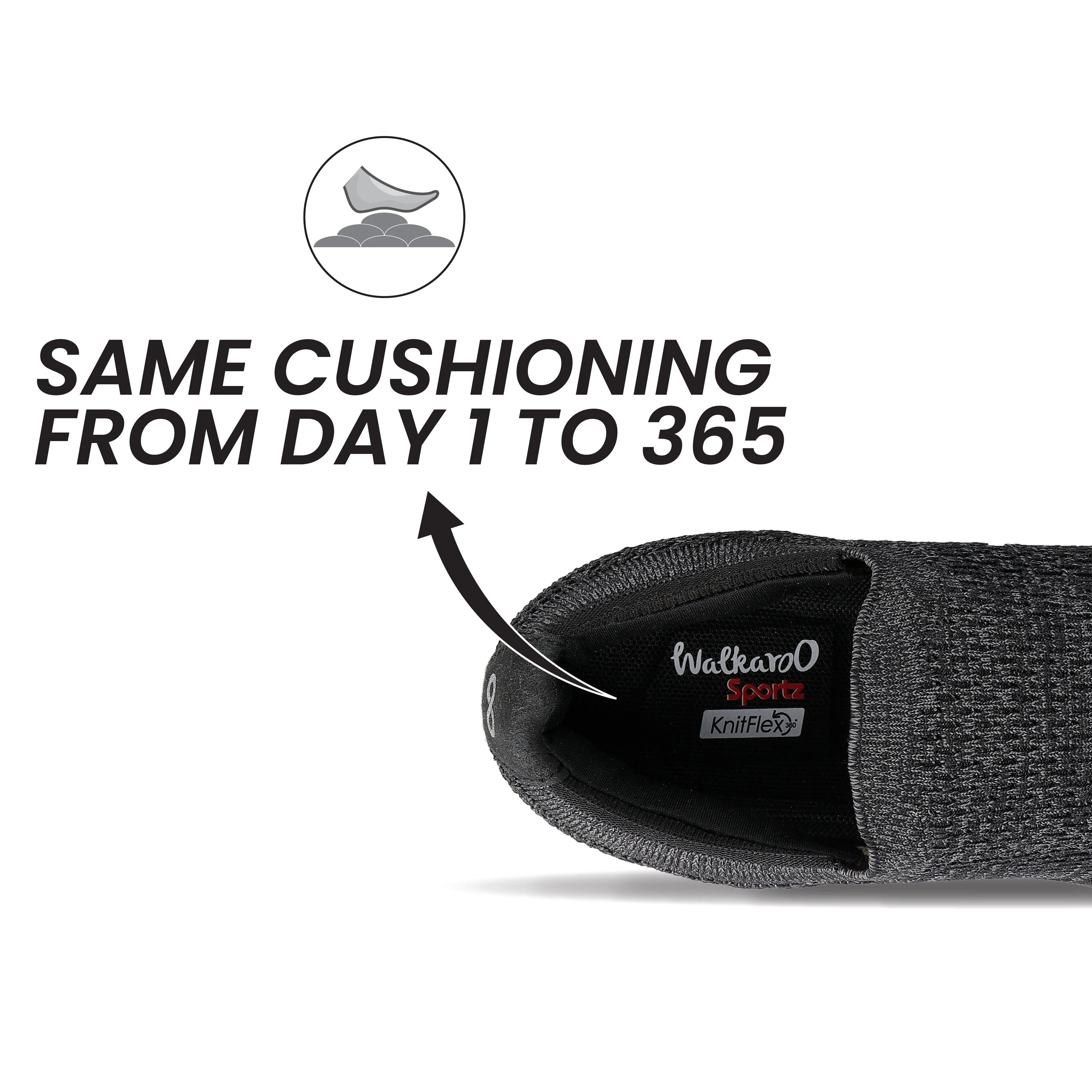 Footwear Comfort Walk Simple Look Men's Daily Wear - Walking Shoes - WS6094 Black