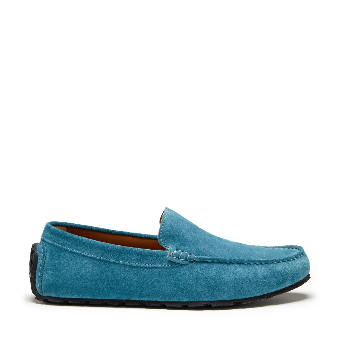 Lightweight Construction Market Tour Tyre Sole Driving Loafers, petrol blue suede
