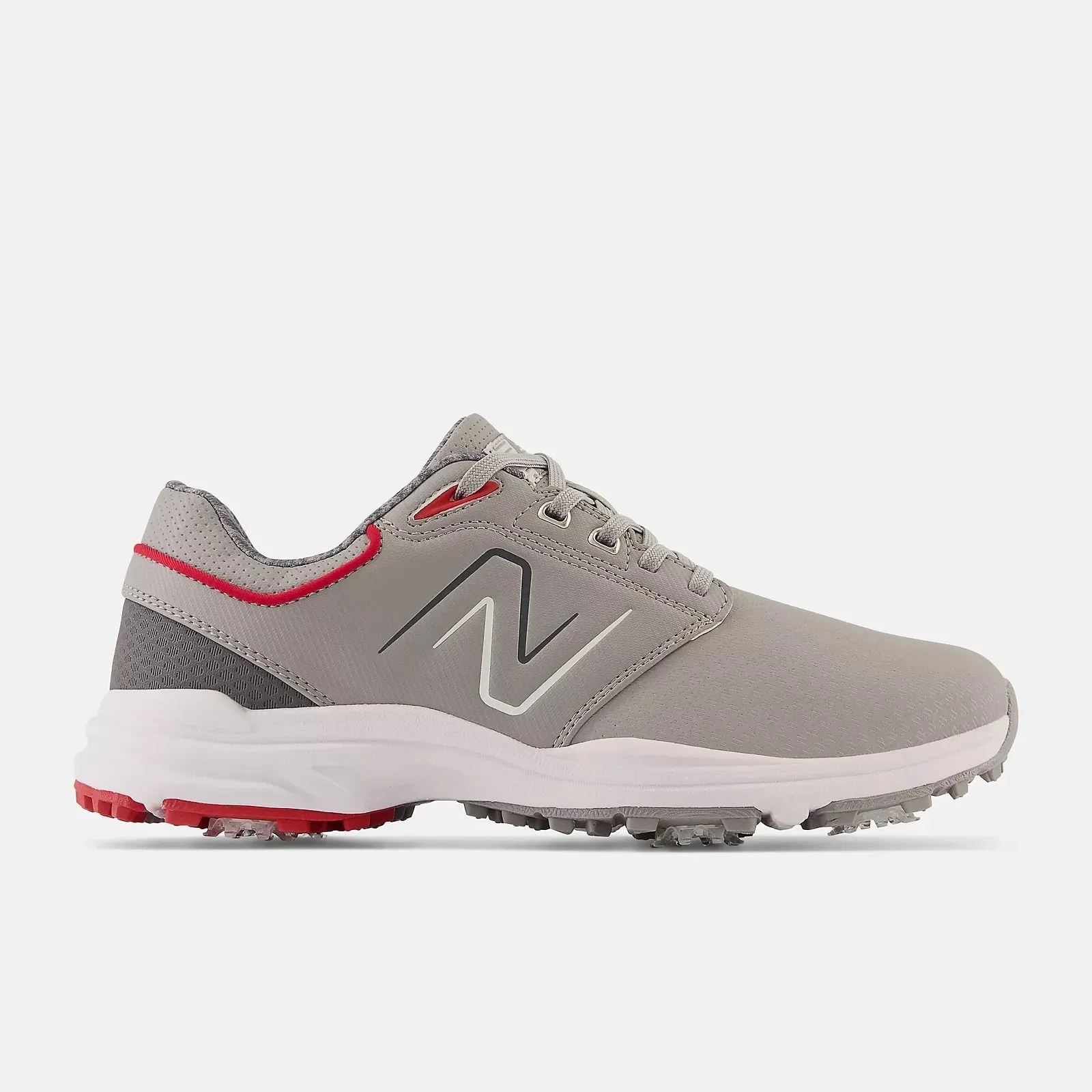 New Balance Mens Brighton Golf Shoe - GREY with red Comfort Active Flex zone