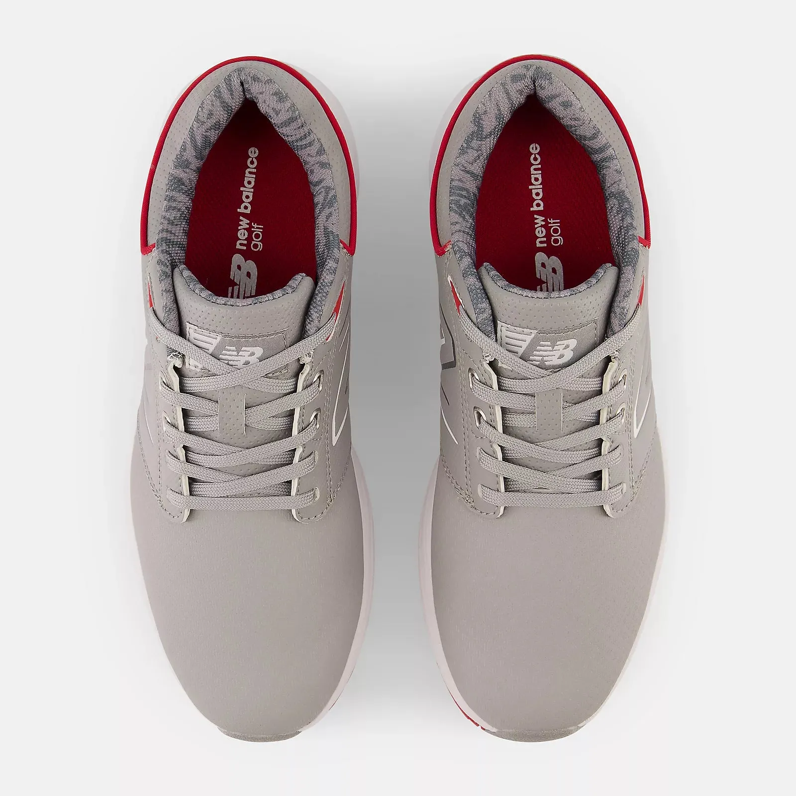 New Balance Mens Brighton Golf Shoe - GREY with red Travel Friendly