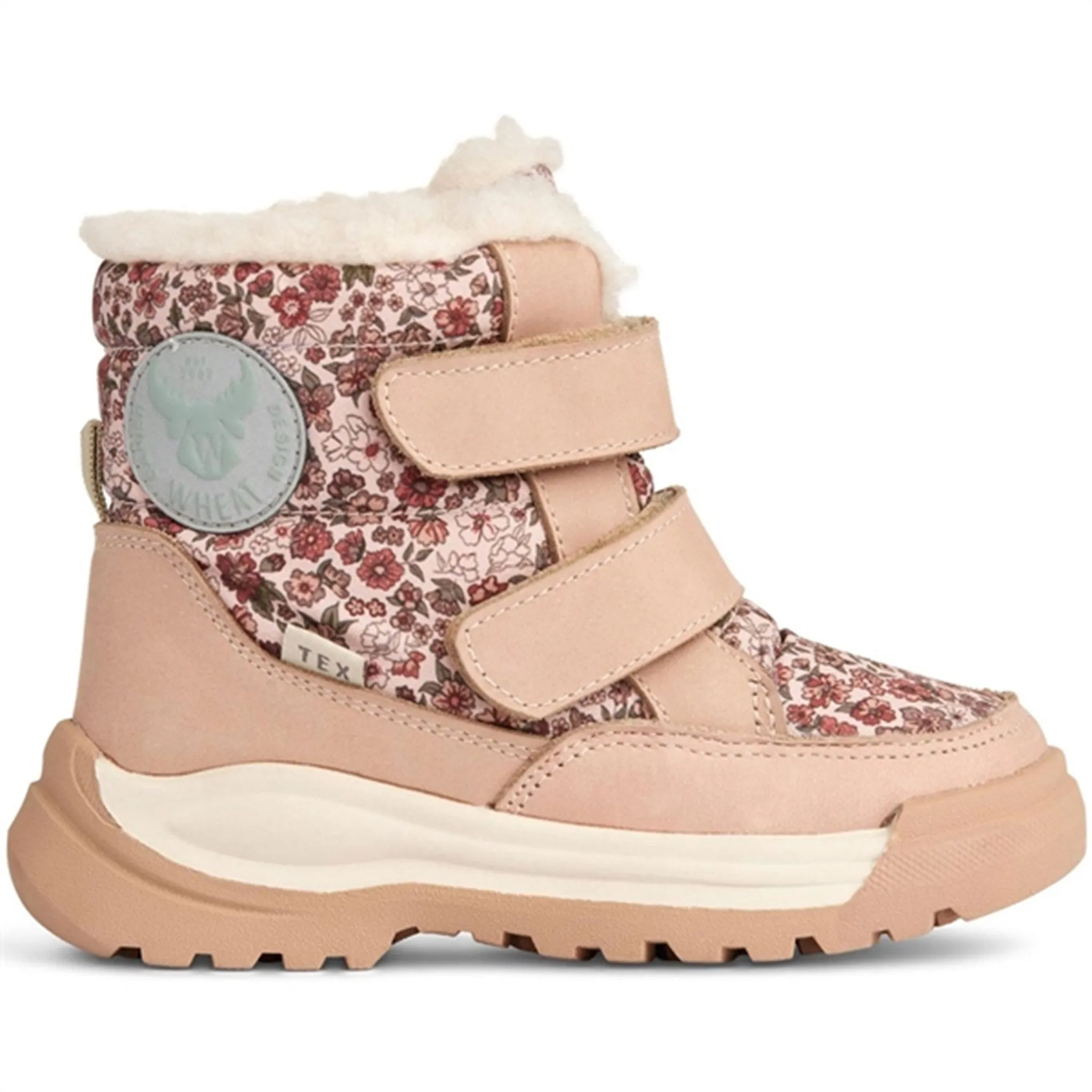 Wheat Winter Boots Millas Double Velcro Tex Print Rose Dawn All weather Strong