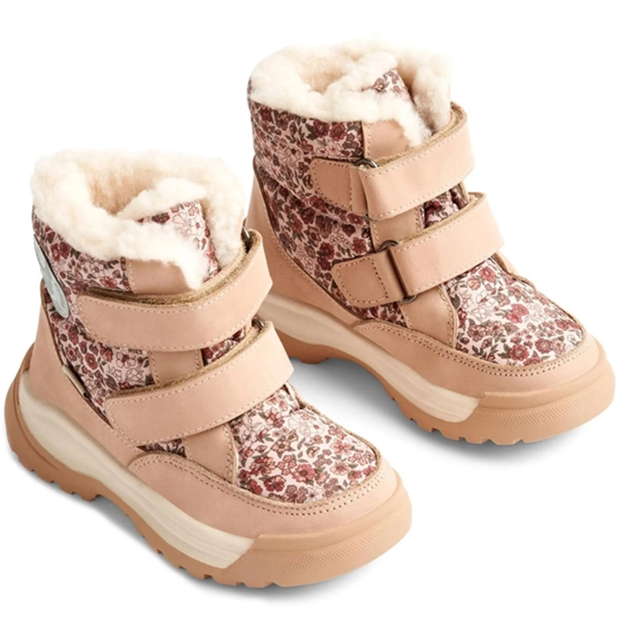 Arctic Winter Boots Snow Tread Wheat Winter Boots Millas Double Velcro Tex Print Rose Dawn