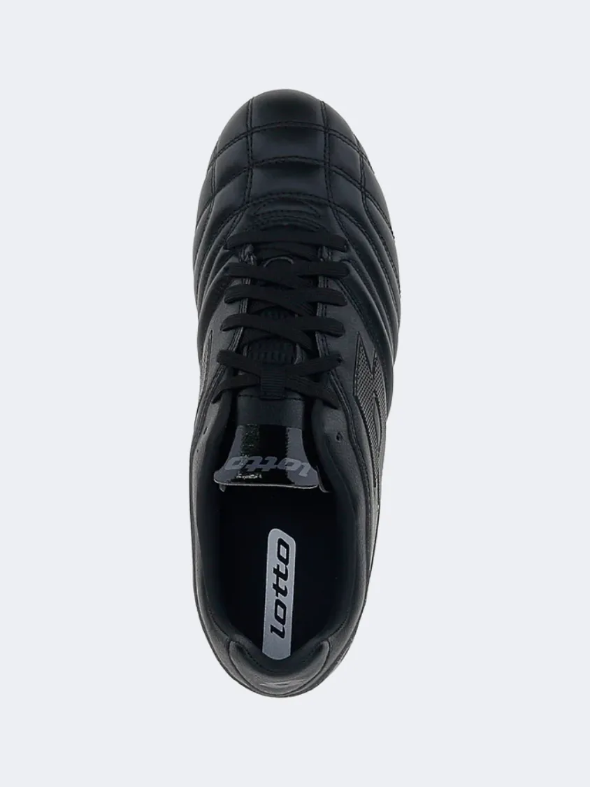 Lotto Stadio 300 Iii FG Men Football Shoes Black Quick Turn 3D Texture