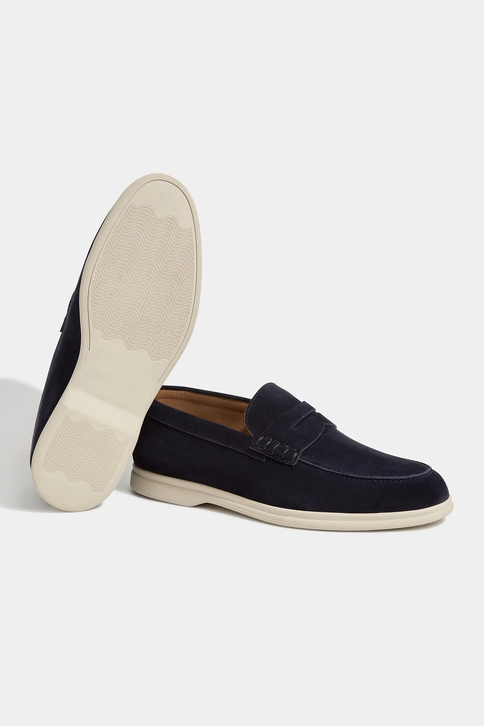 Slip Friendly Blue penny loafers - Made in Italy