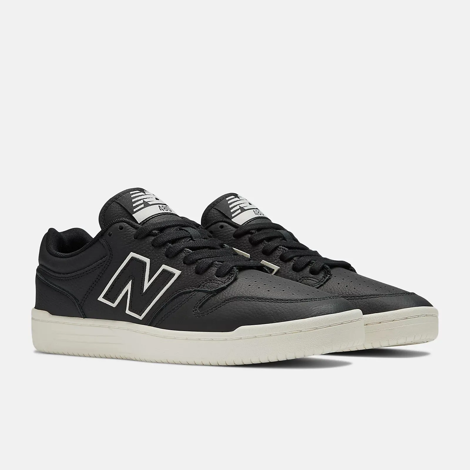 New Balance Numeric 480 Skateboard Shoes - Black With Sea Salt Lightweight Ride