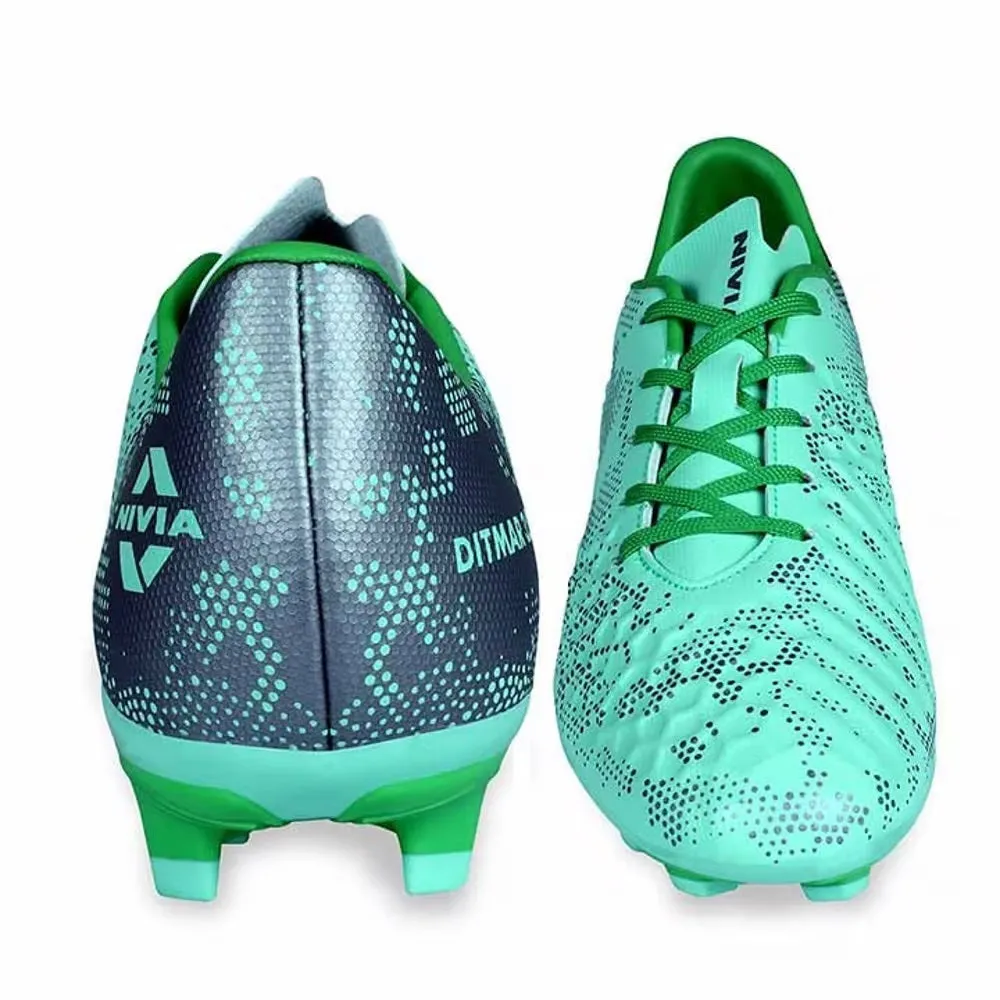NIVIA Ditmar 3.0 Football Shoes for Men (Sea Green) Traction Zone Flexible Padding