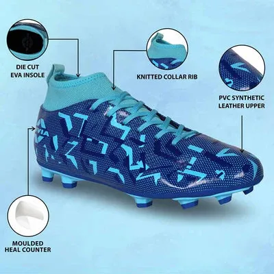 Nivia Pro Encounter 10 Football Shoes for Men (Blue) Daily Wear All Purpose