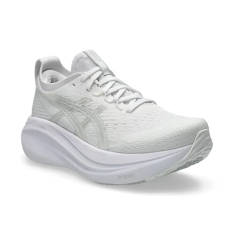 Women's Gel-Nimbus 27 White/Glacier Grey Comfortable fit Air Boost