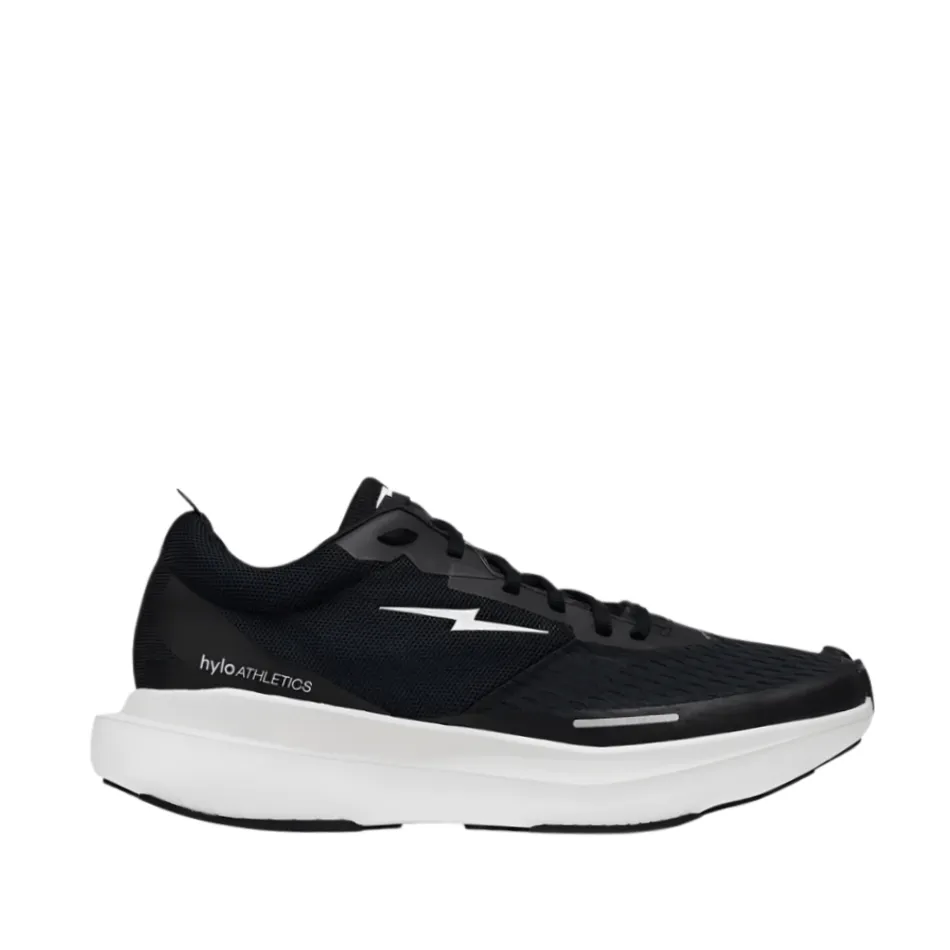 Hylo Unisex Impact Running Shoes in Black/White mid - top supportiveness