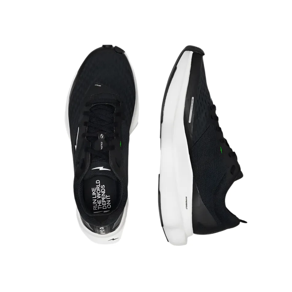 Hylo Unisex Impact Running Shoes in Black/White Breathable - panel enjoyable run