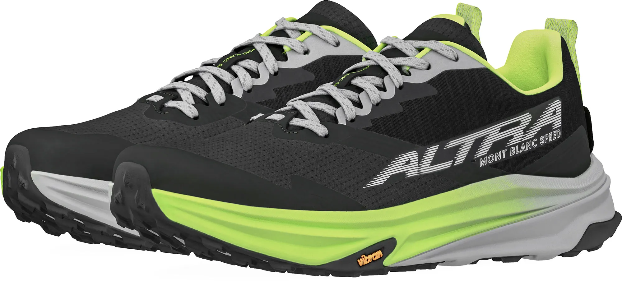 Altra Mont Blanc Speed Mens Trail Running Shoes - Black Clear Glow Fitness