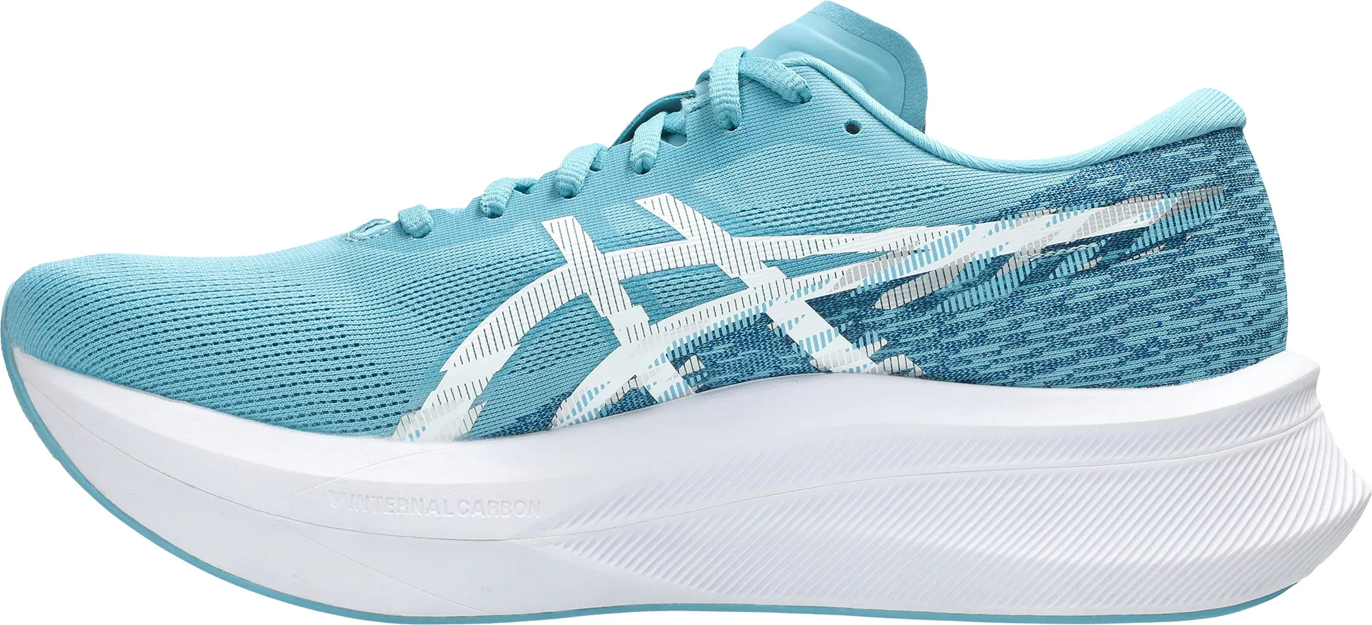 Leg Slim Silver Shine Asics Magic Speed 4 Mens Running Shoes - Blue