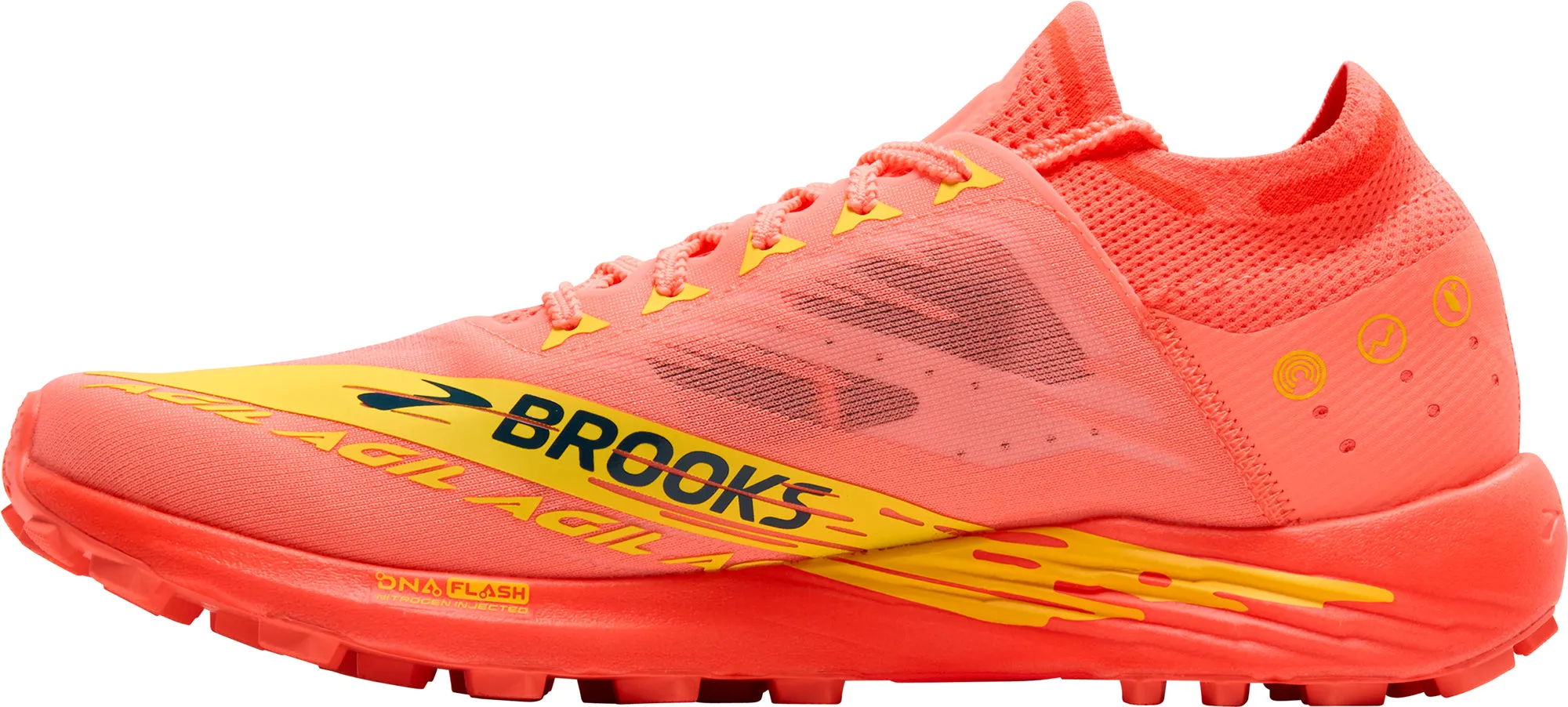 Adult Ease Brooks Catamount Agil Trail Running Shoes - Orange