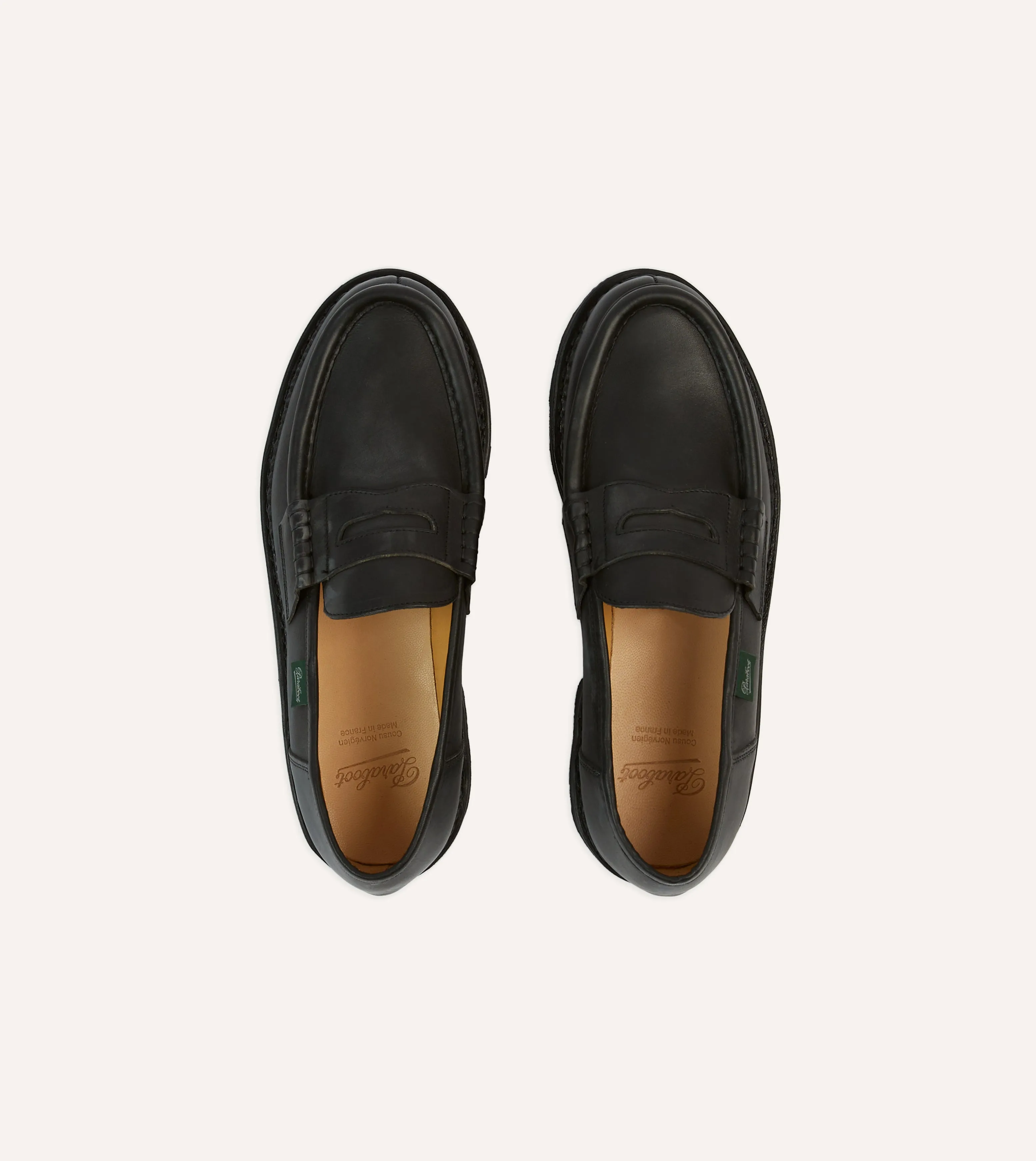 Quality Paraboot Reims Black Leather Loafer