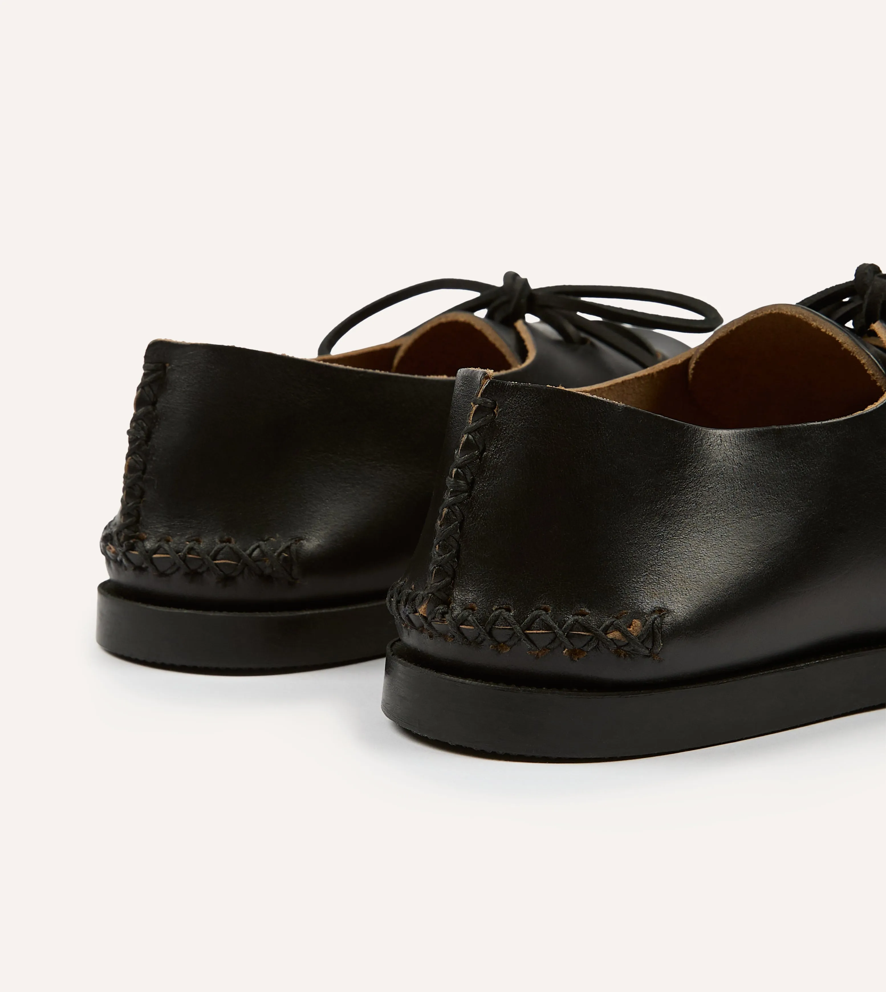 Dad Pick Yuketen Black Two-Piece Oxford with Camp Sole