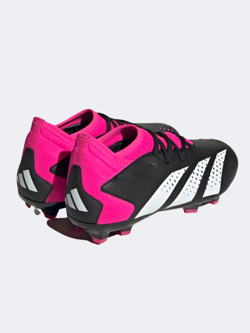 Adidas Predator Accuracy.3 Firm Ground Kids Football Shoes Black/Pink Supportive sole