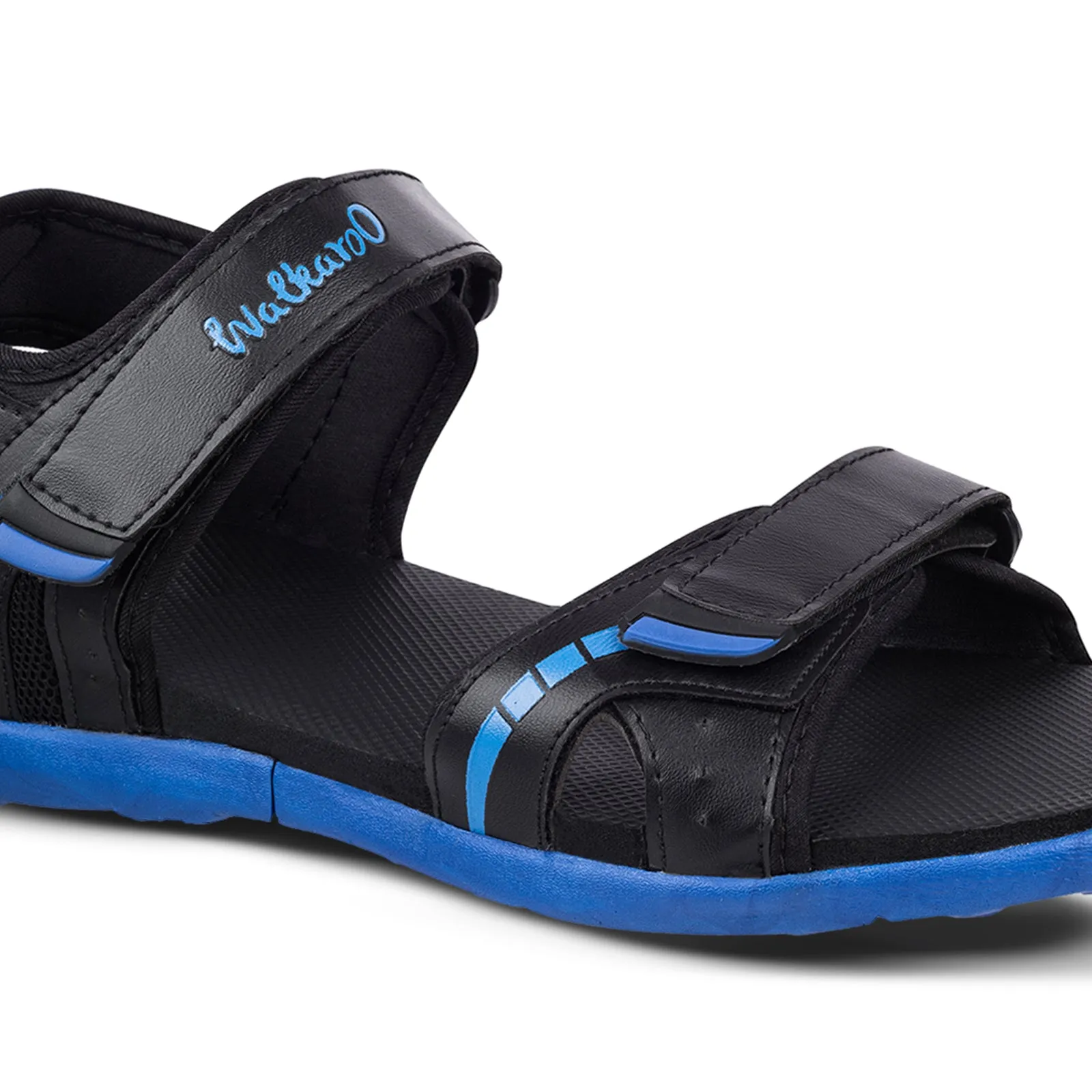 Flexible Grip Walkaroo Mens Sandals  - WC4372 Black Blue