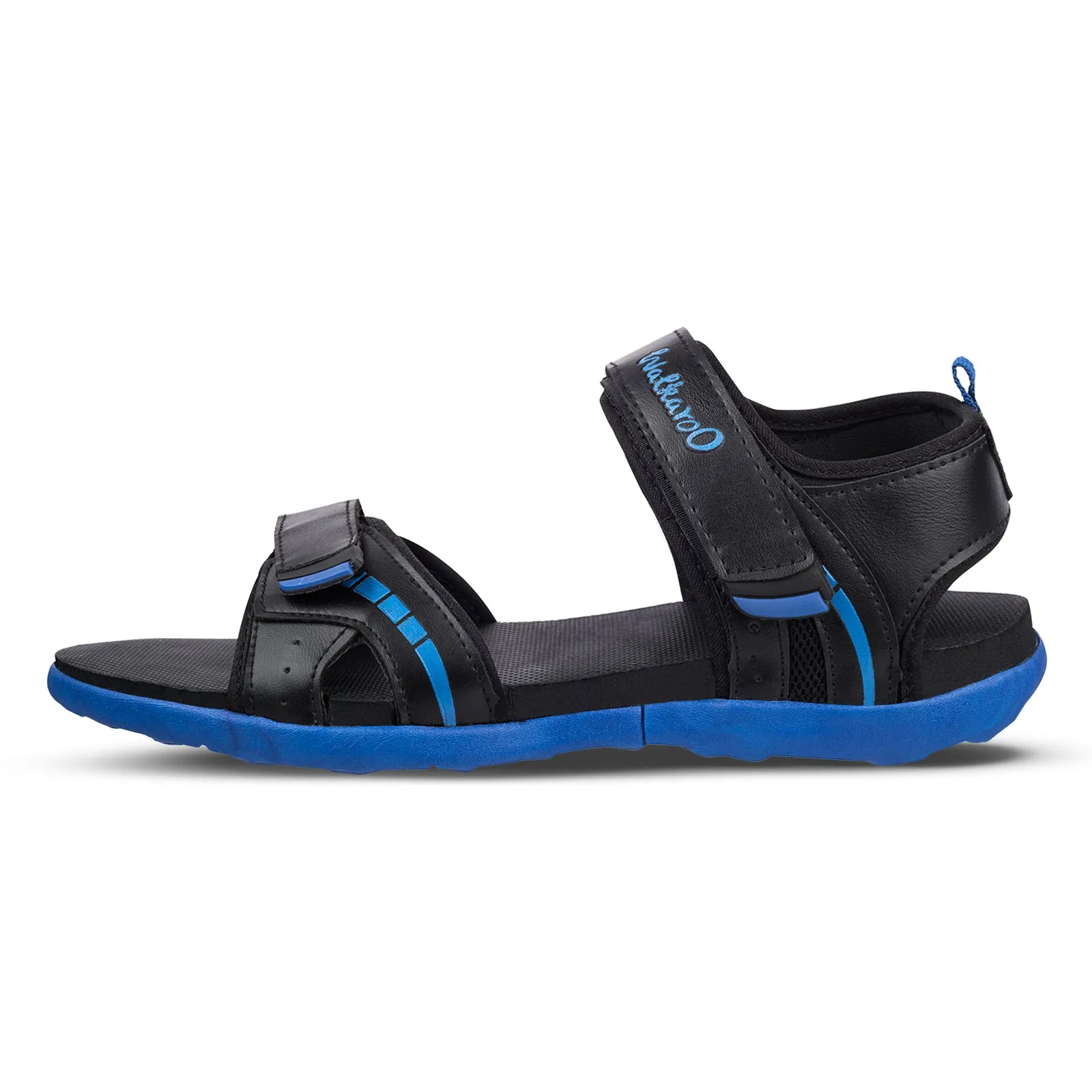 Minimal Cool Walkaroo Mens Sandals  - WC4372 Black Blue