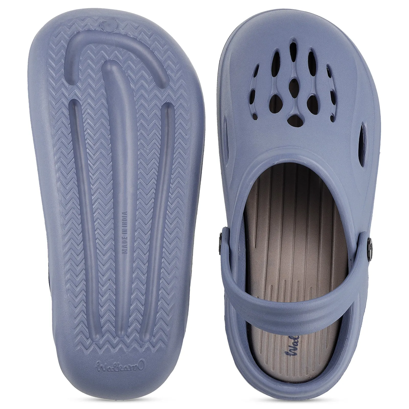 Flexible Straps Fast Slide Men's Clogs  - WE8827 Cool Grey