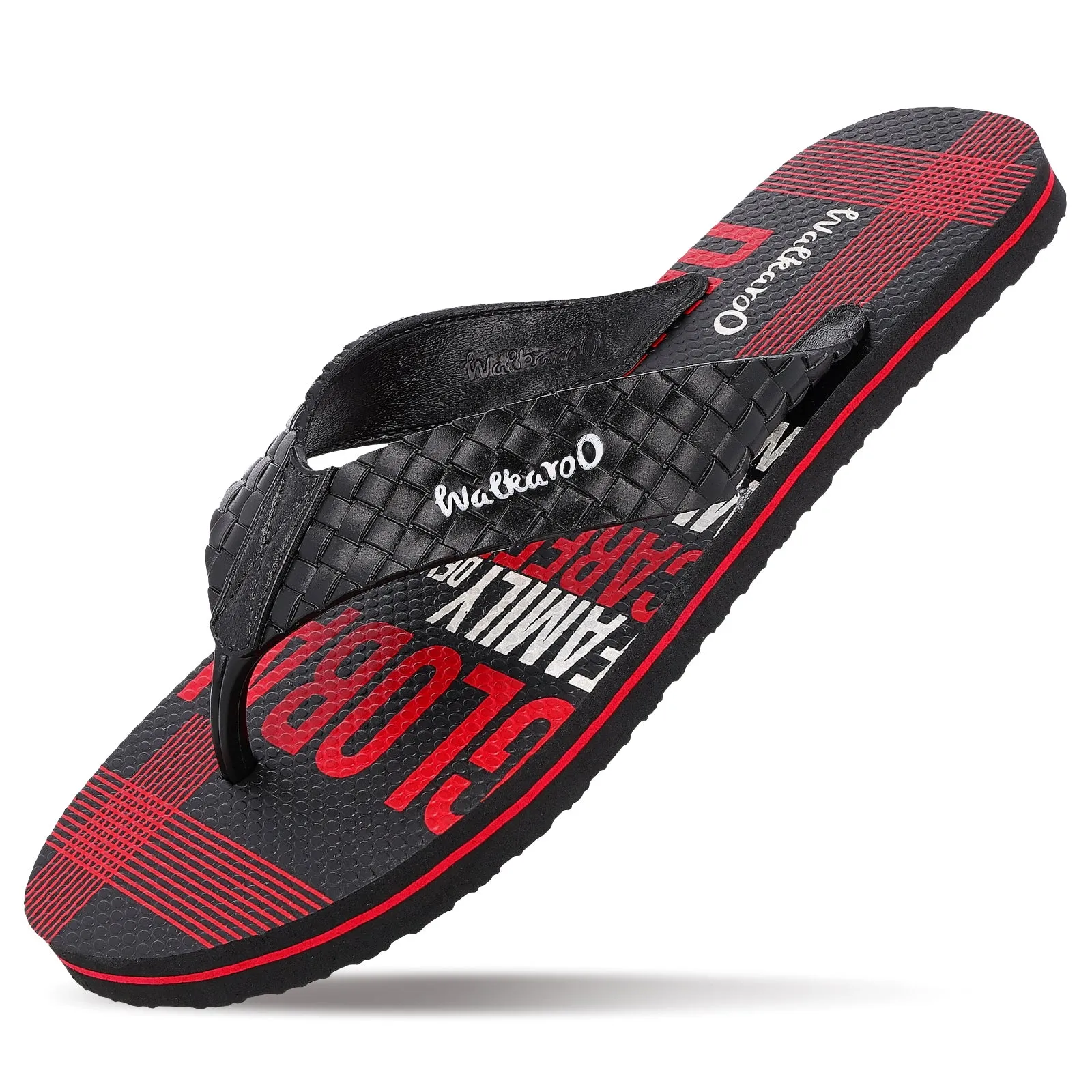 Men's Hawai Slippers - HG166 Red Black Casual Comfort Look Seaside Ready