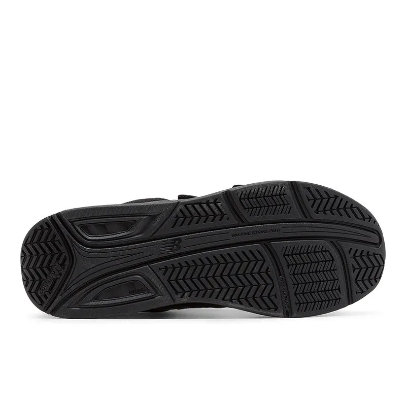 for night walks Hook and Loop Leather 928v3 - Black - Men's