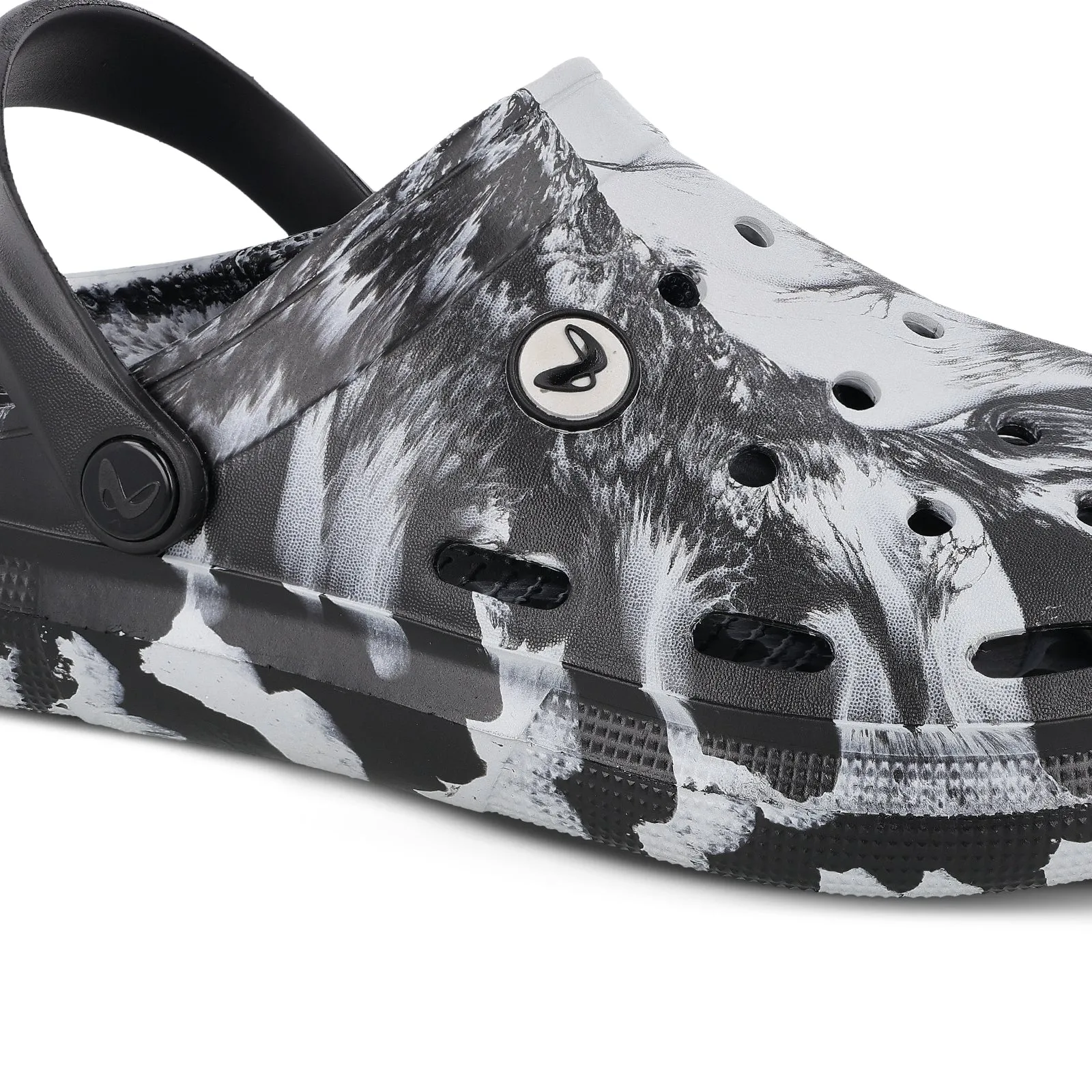 Leaf Touch Men's Clogs  -  WC8778 Grey Black